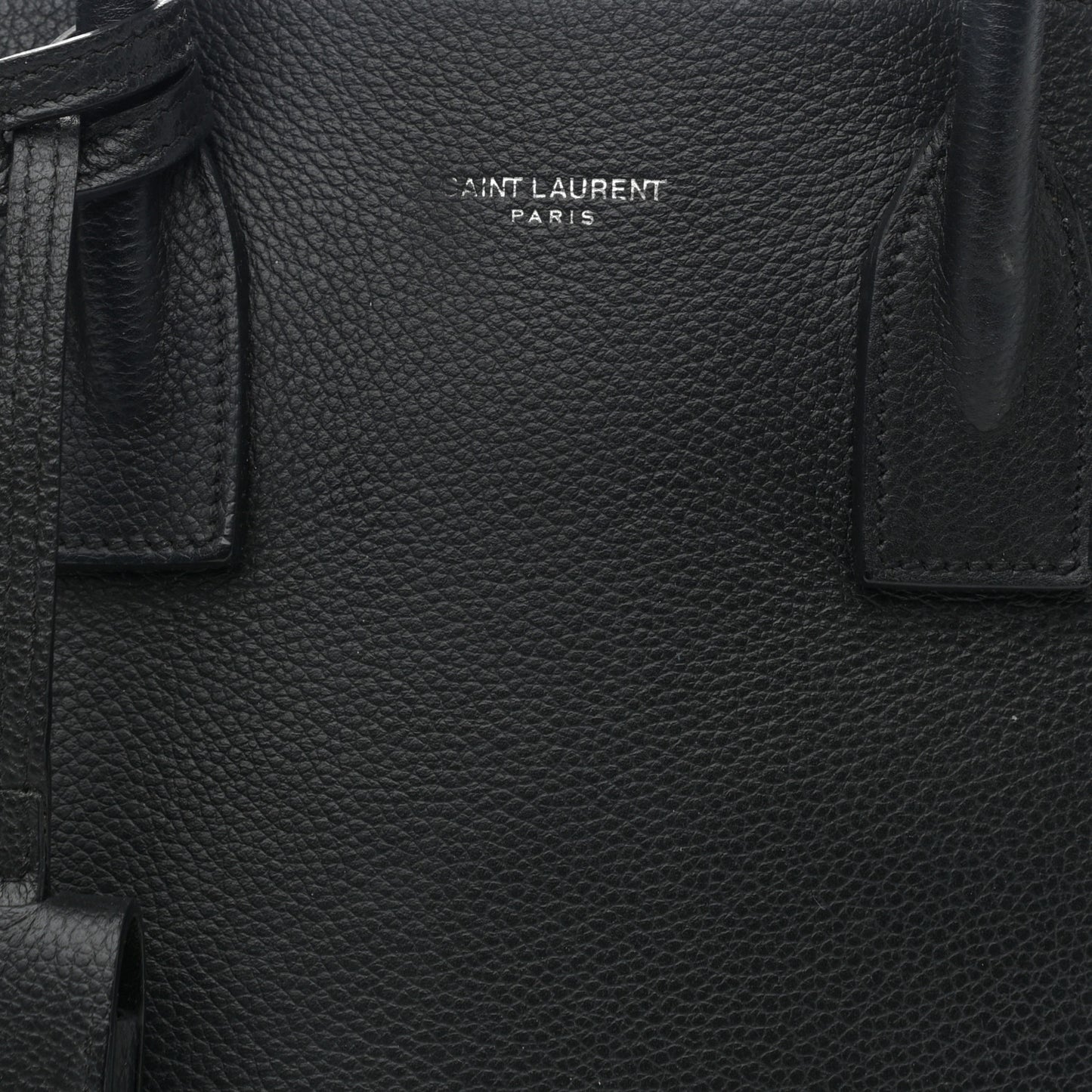 Grained Calfskin Baby Sac De Jour Black