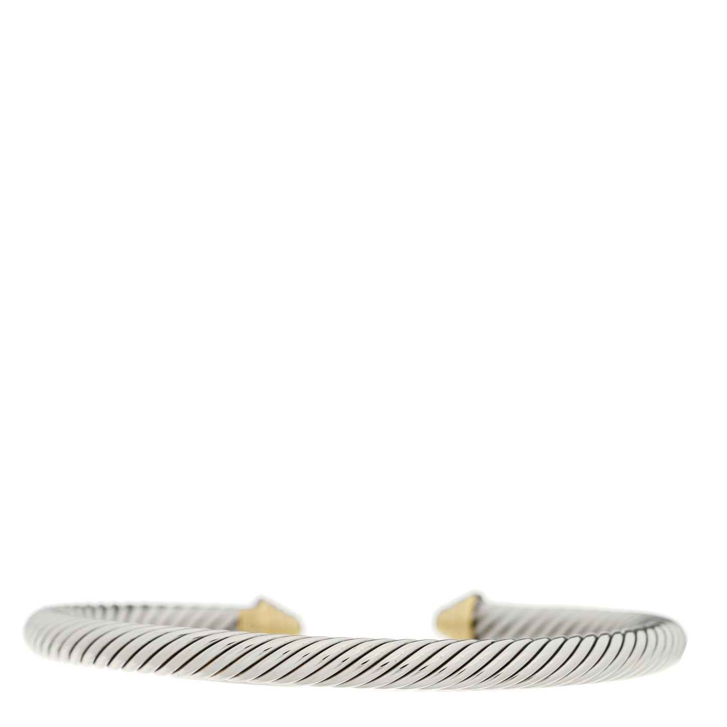 Sterling Silver 14K Yellow Gold 5mm Cable Classics Bracelet