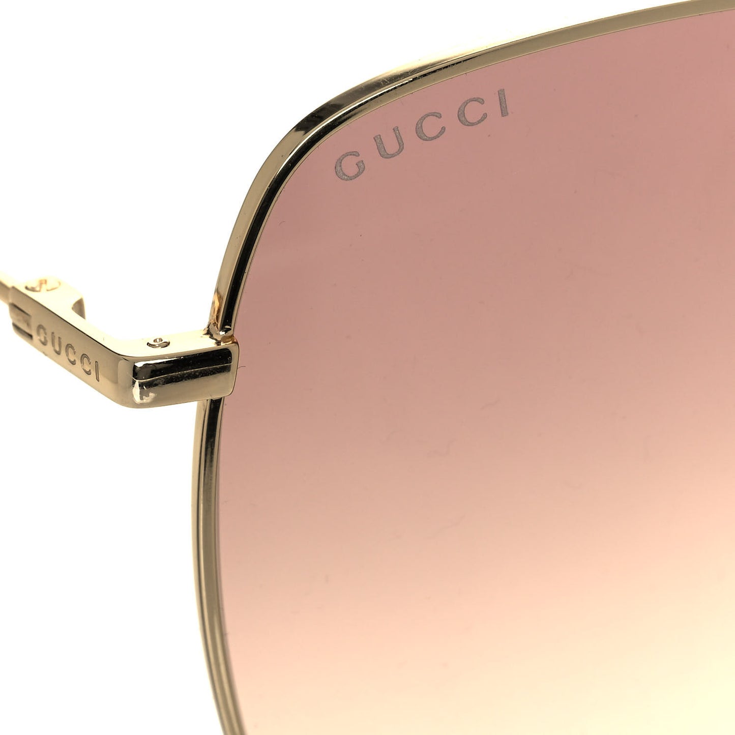 Metal Fork Square Frame Sunglasses GG1031S Gold