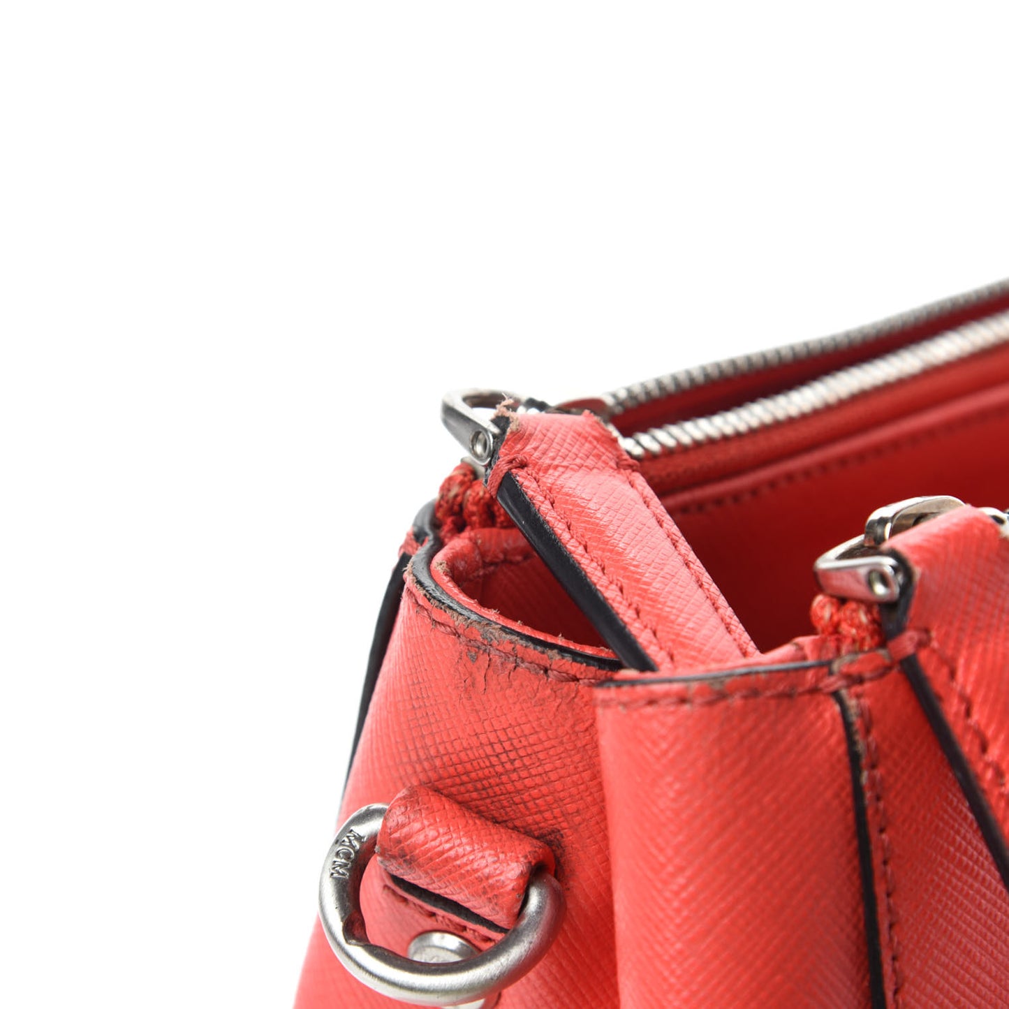 Saffiano Small Elda Tote Red