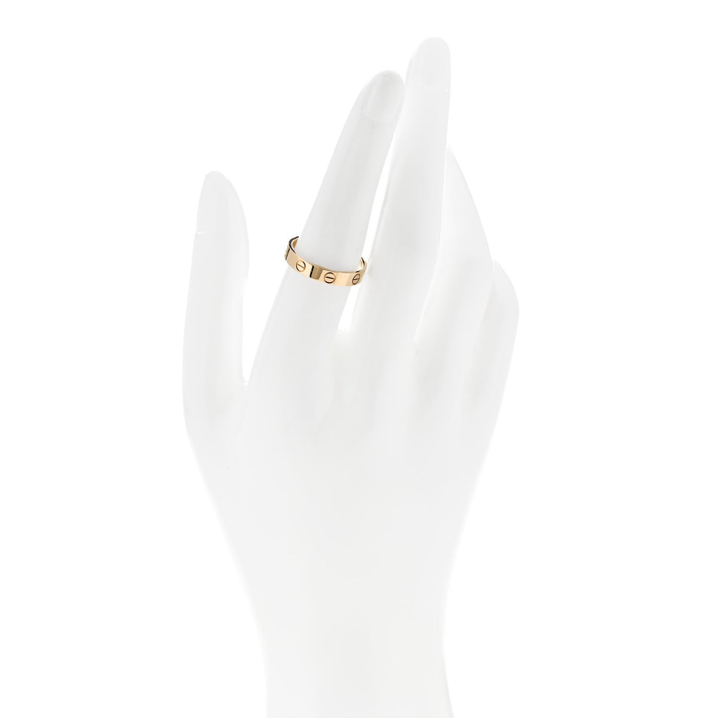 18K Yellow Gold 3.5mm LOVE Wedding Band Ring 55 7.25