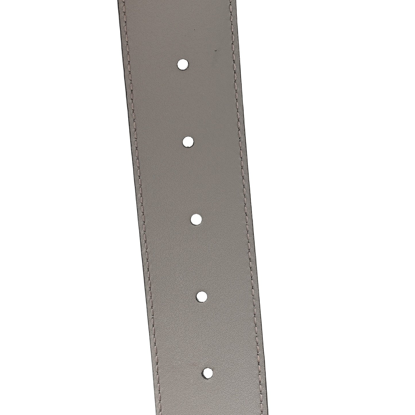 Calfskin Interlocking G Belt 80 32 Storm Grey