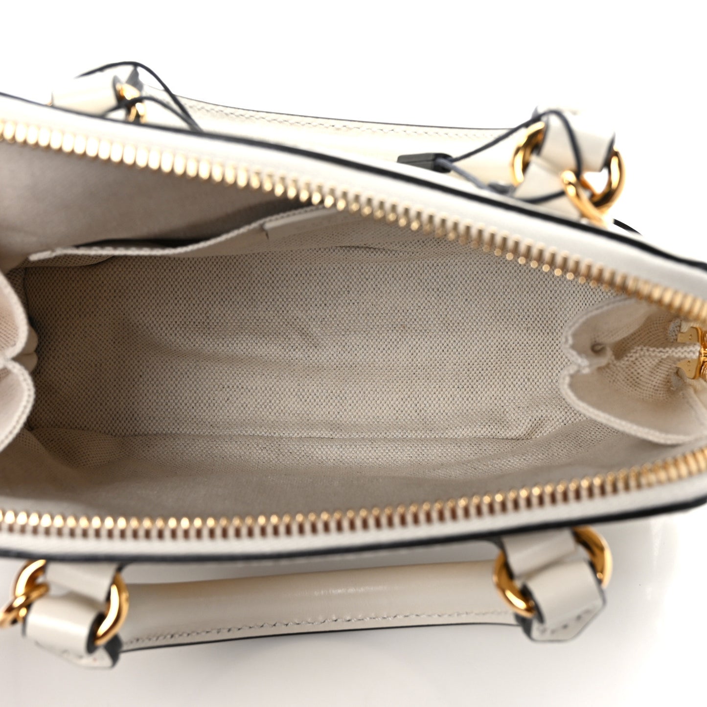 Boarded Plutone Calfskin Mini Horsebit 1955 Top Handle Bag Mystic White