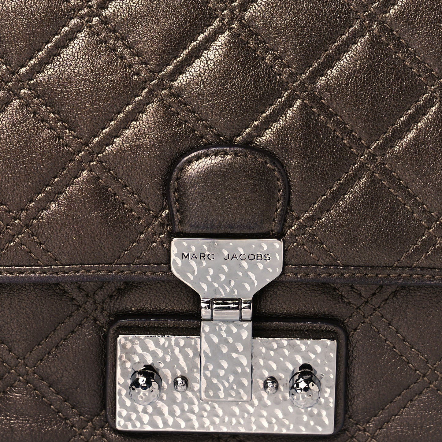 Lacquered Lambskin Baroque The Large Single Flap Bronze