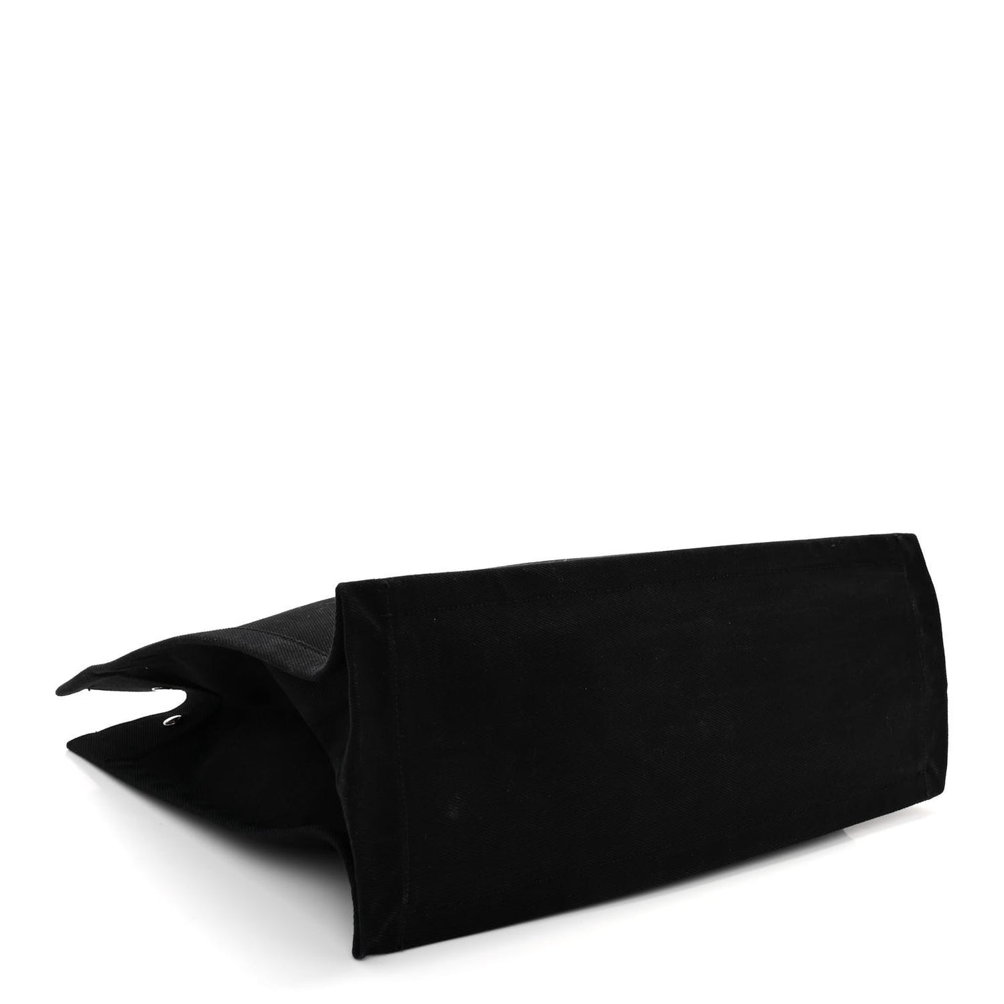 Linen Calfskin Rive Gauche Tote Black