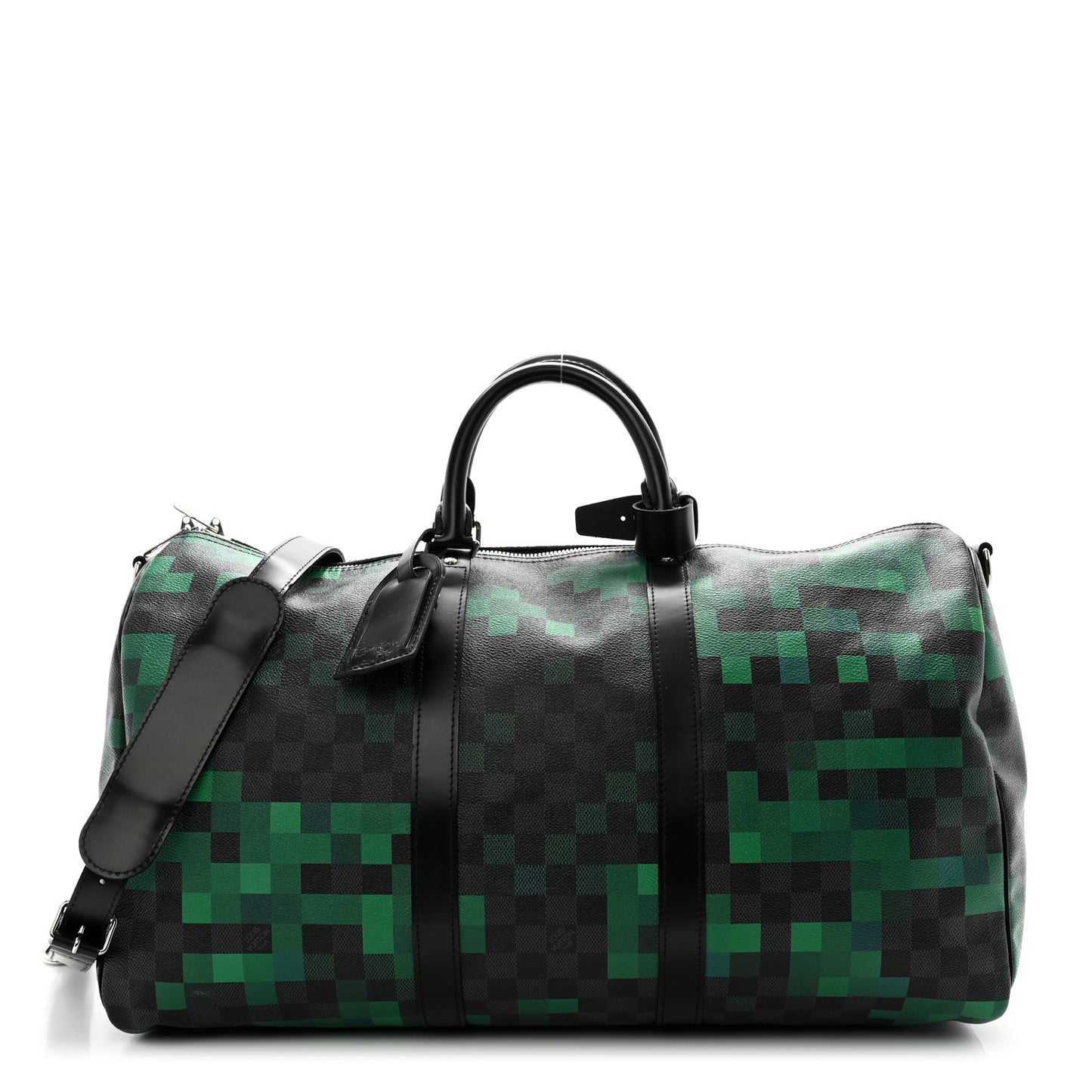 Damier Graphite Pixel Keepall Bandouliere 50 Vert