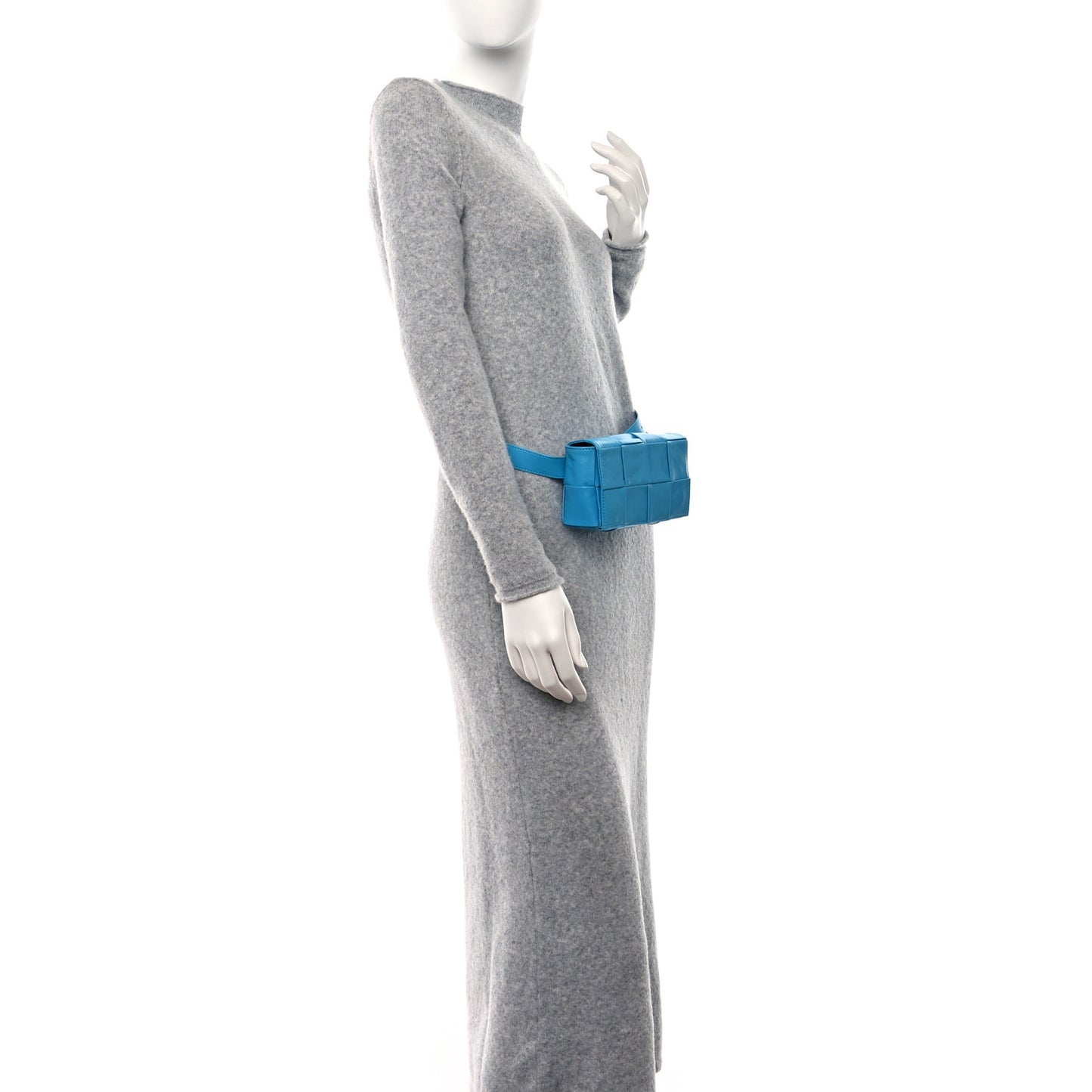 Paper Calfskin Intrecciato Cassette Belt Bag Pool