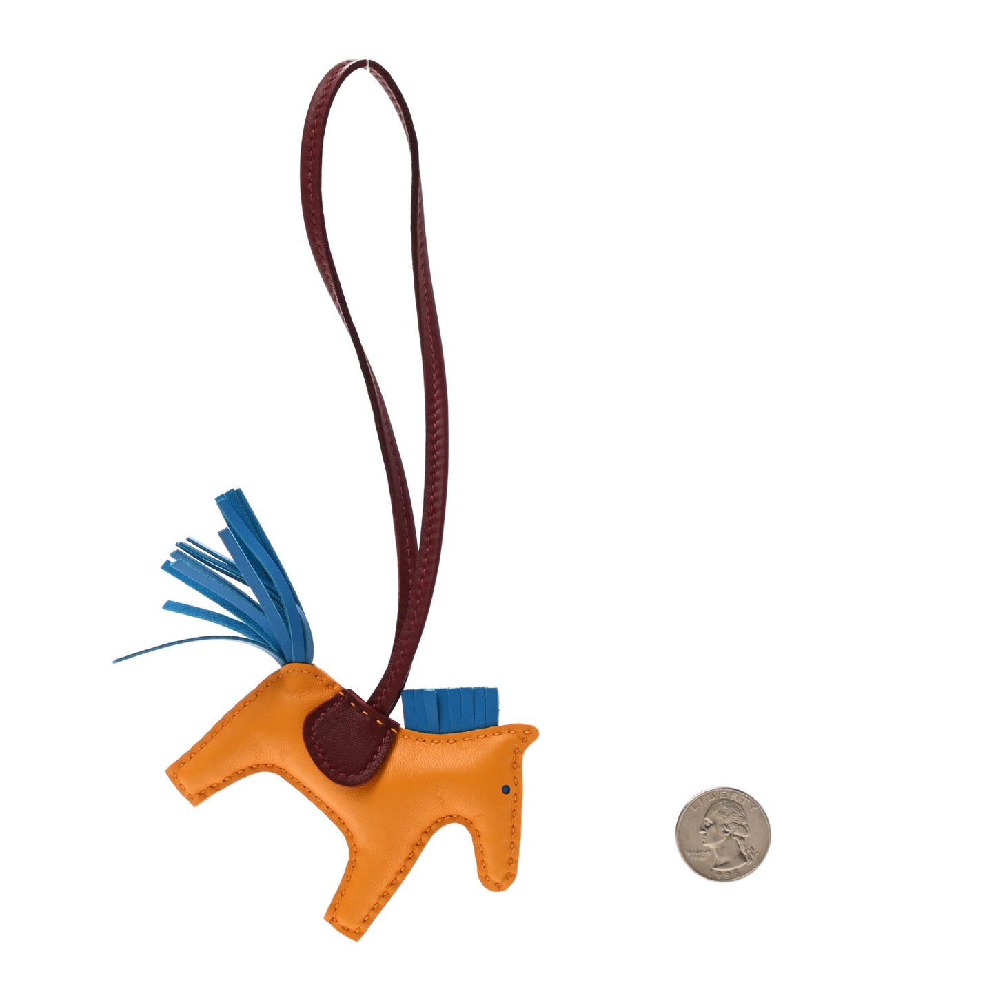 Milo Lambskin Grigri Rodeo Horse Bag Charm PM Jaune D'Or Bleu Zanzibar Rouge H