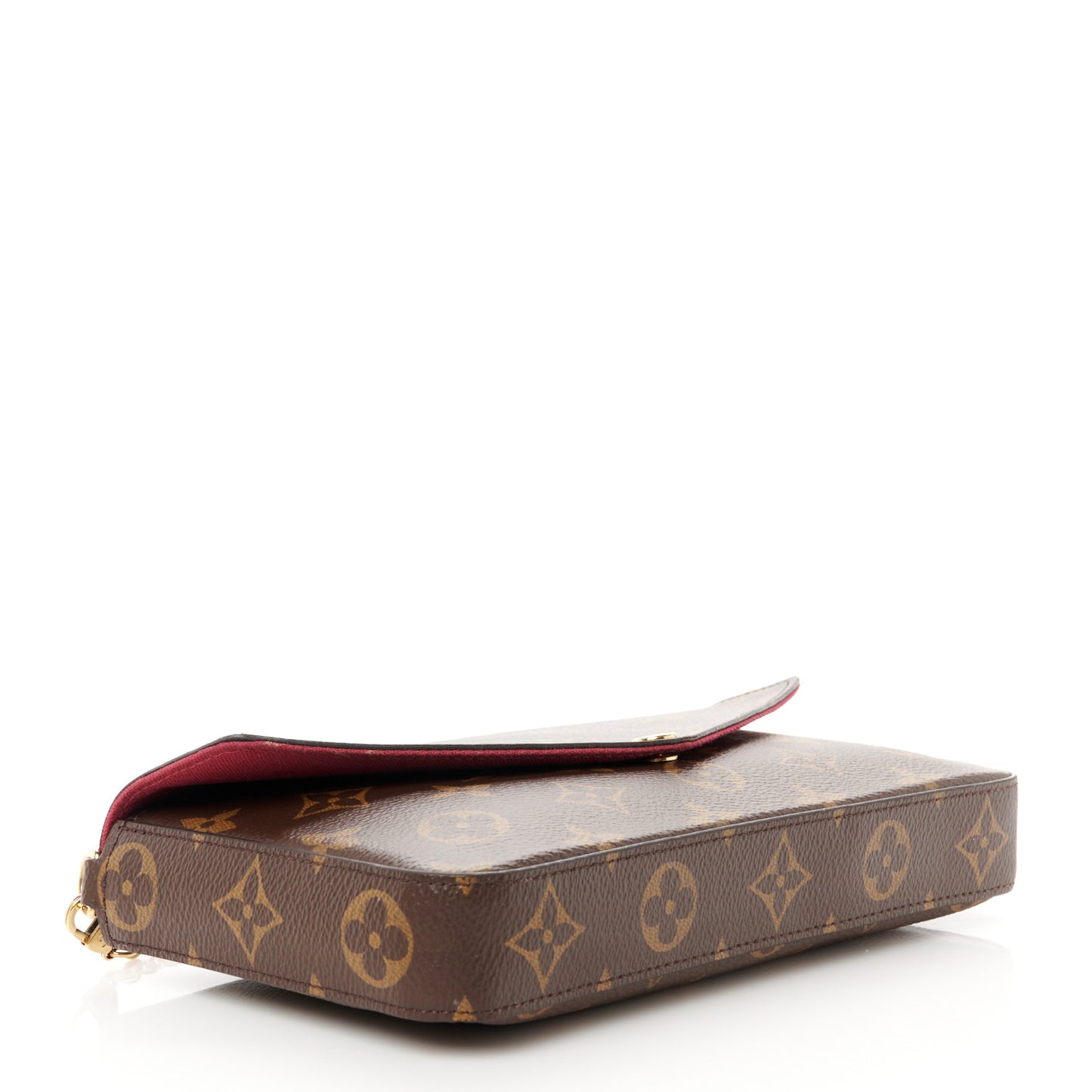 Monogram Pochette Felicie Chain Wallet Fuchsia