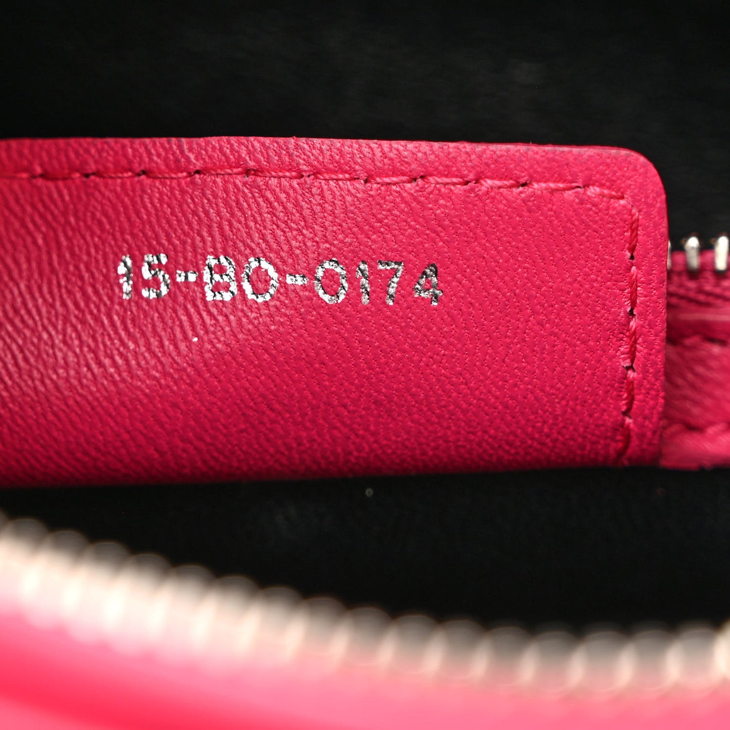 Lambskin Cannage Medium Tri-Color Lady Dior Fuchsia Anemone Black