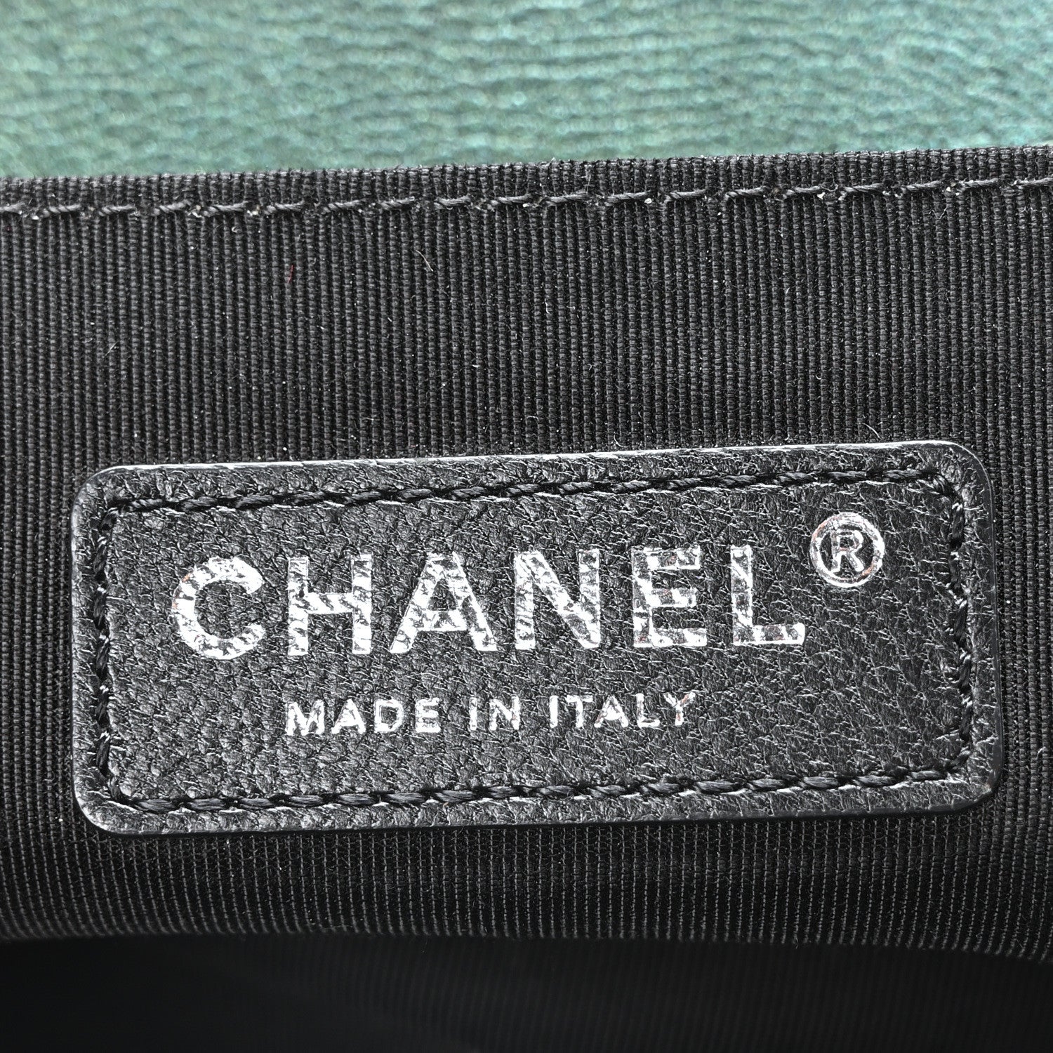 Chanel Iridescent Goatskin Quilted Medium Boy Flap Green 6 of 10
