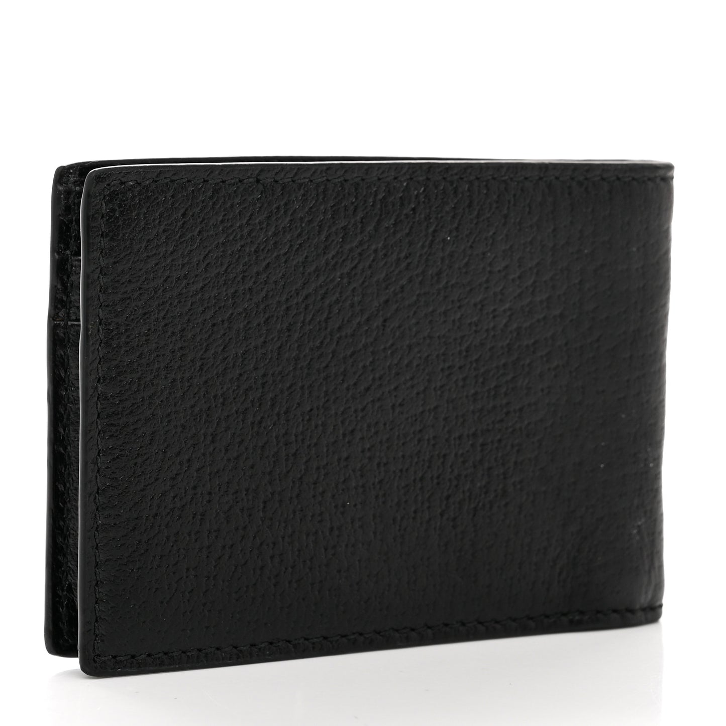 Calfskin Boar Effect GG Marmont Bi-Fold Wallet Black