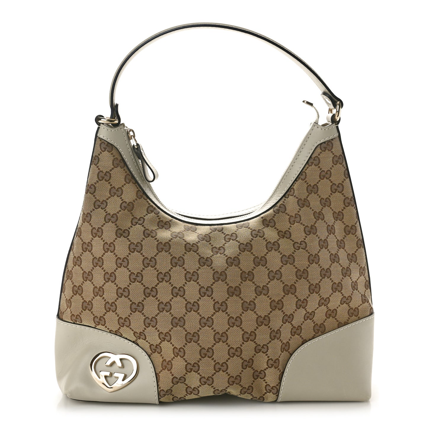 Monogram Medium Lovely Heart Hobo Off White