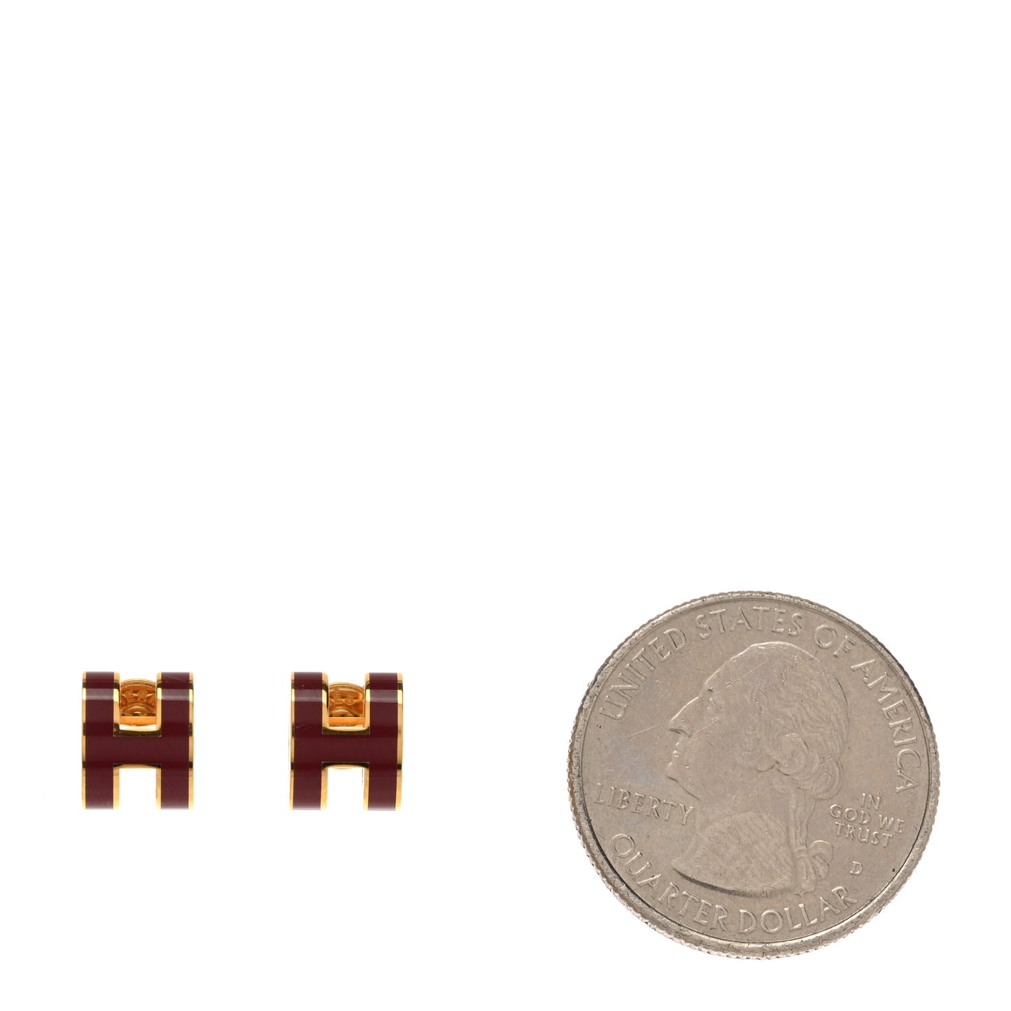 Gold Lacquered Mini Pop H Earrings Anemone