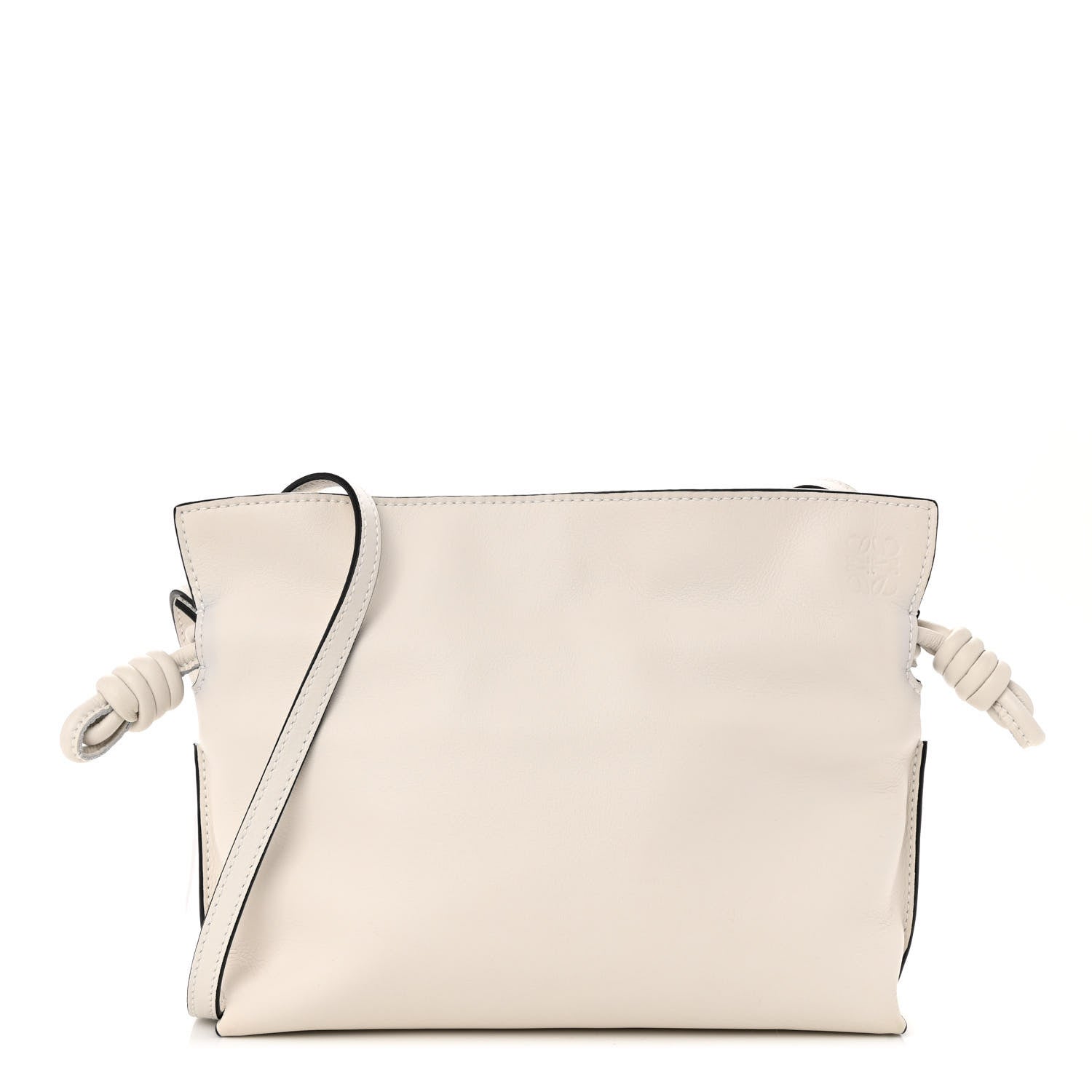 Loewe Calfskin Mini Flamenco Knot Clutch Angora 1 of 9