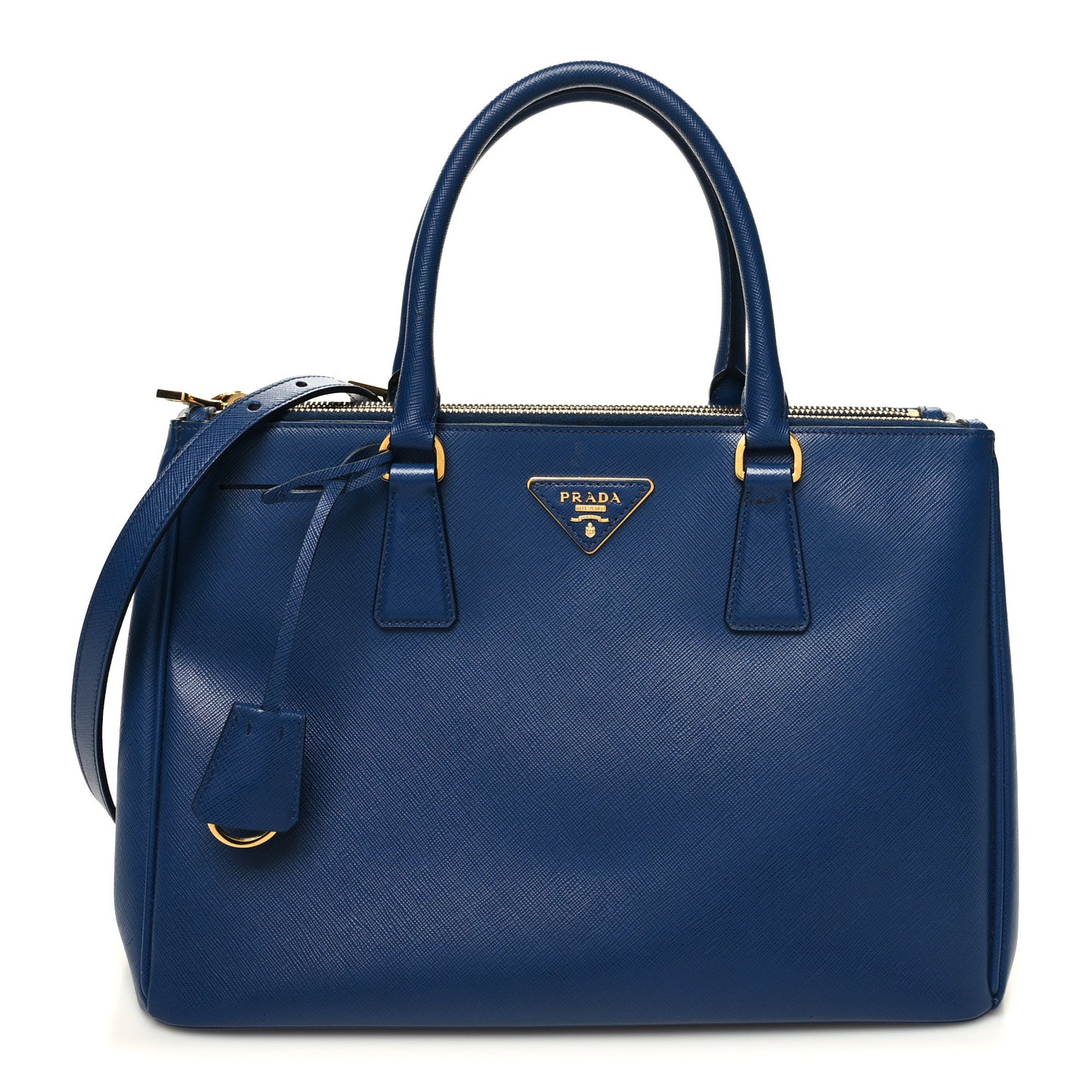 Saffiano Medium Galleria Double Zip Tote Baltico