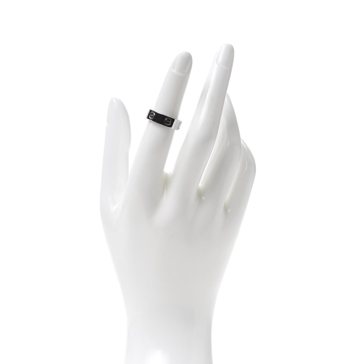 18K White Gold 5.5mm LOVE Ring 50 5.25