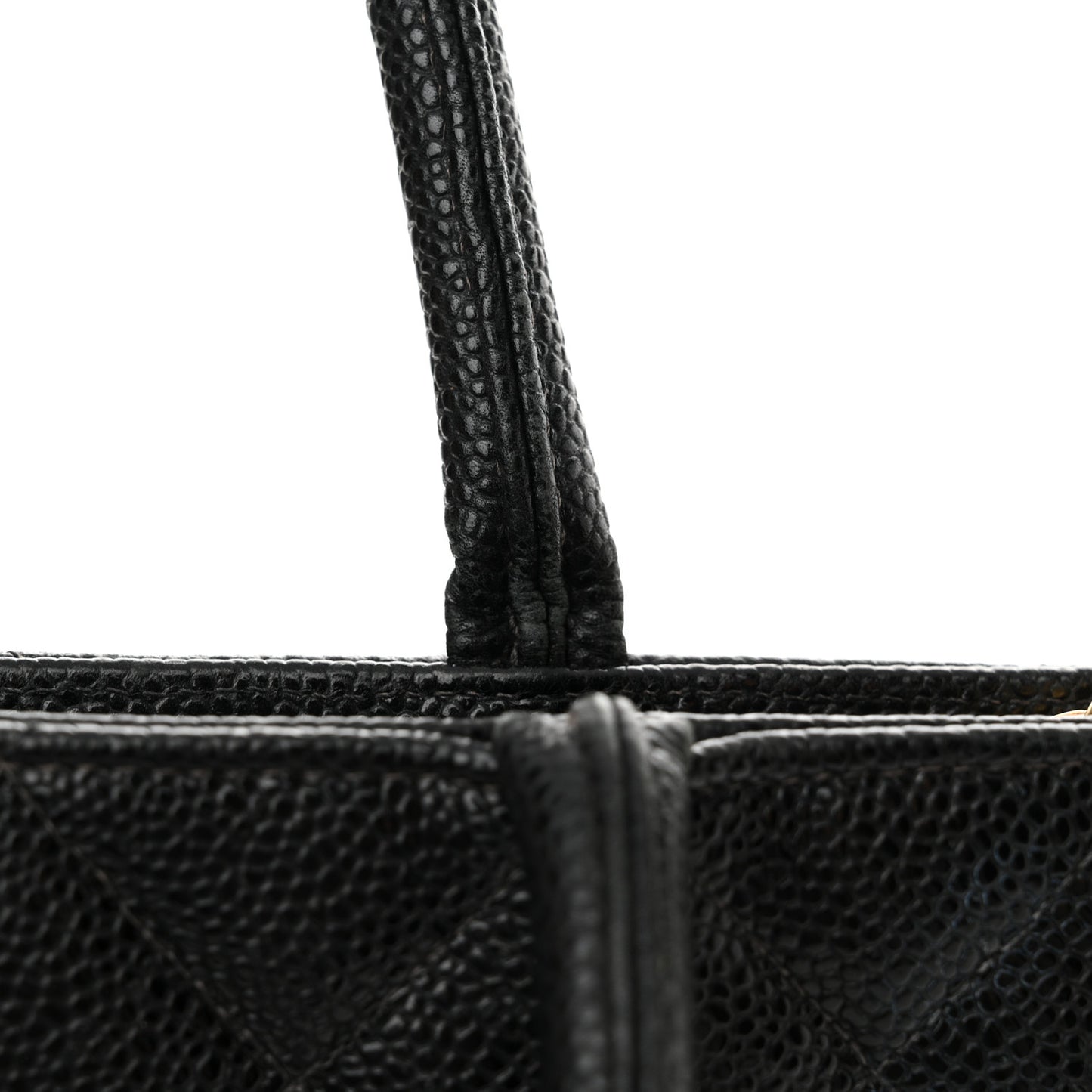 Caviar Quilted Medallion Tote Black
