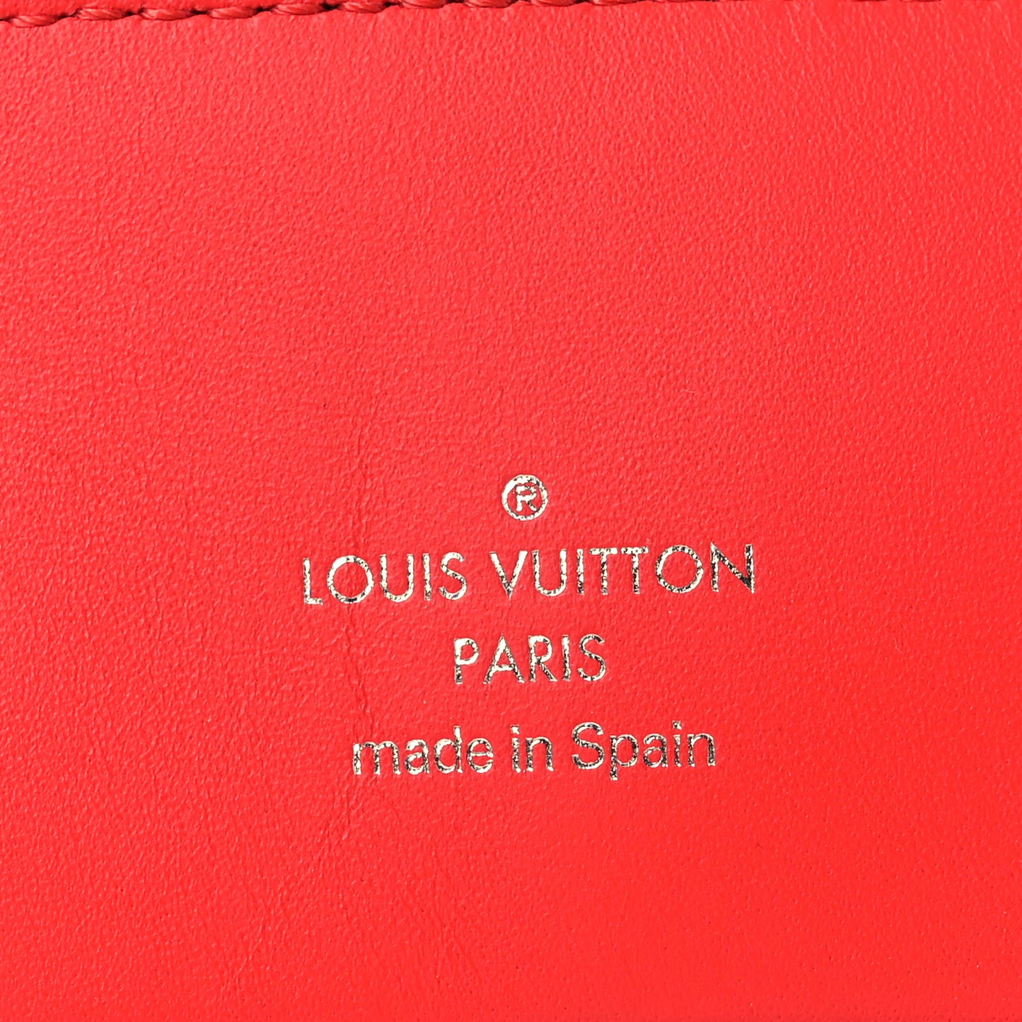 Monogram Elizabeth Pencil Pouch Red