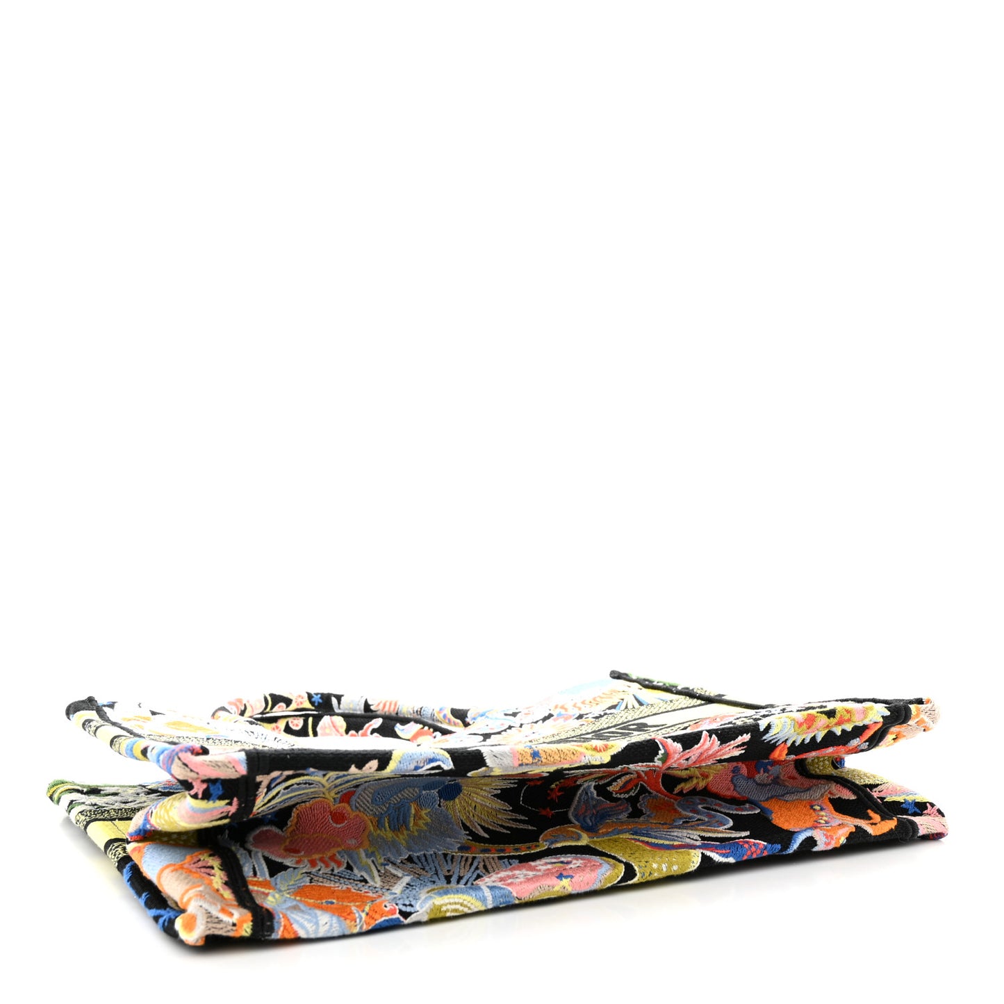 Canvas Zodiac Fantastico Embroidered Medium Book Tote Black Multicolor