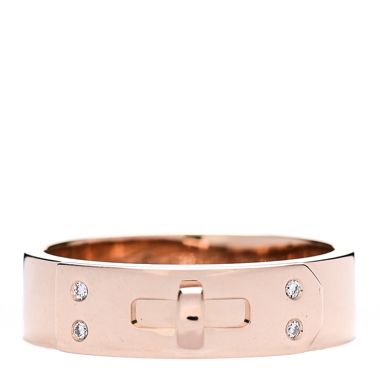 18K Rose Gold Diamond PM Kelly Ring 50 5.25
