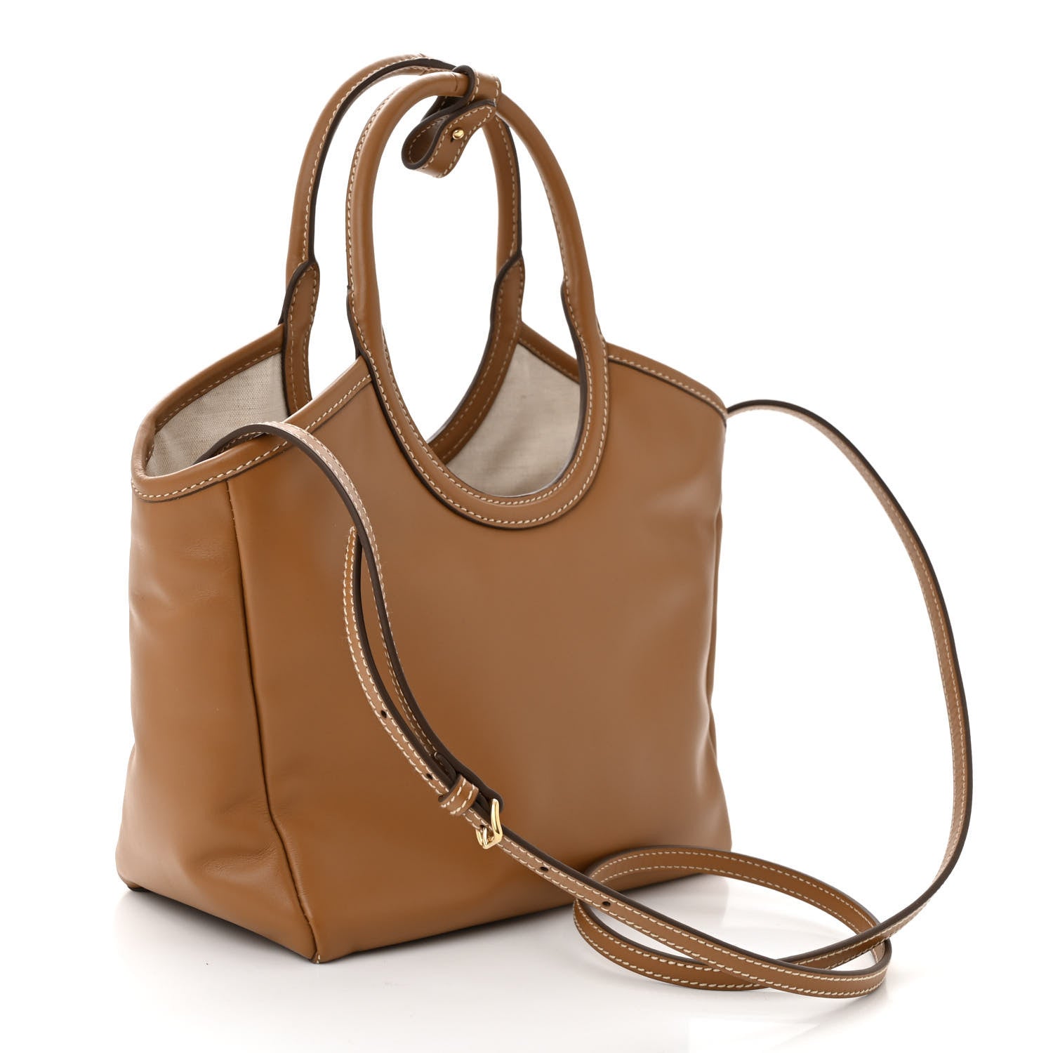Miu Miu Soft Calf Softy Small Ivy Tote Bag Caramel 3 of 10