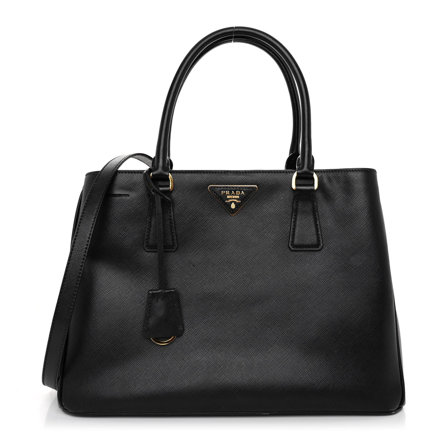 Prada Saffiano Lux Medium Tote Black 1 of 17