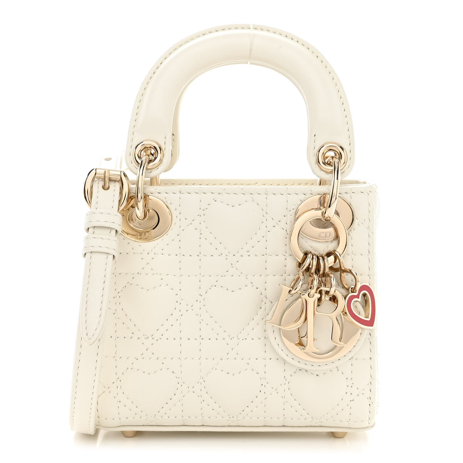 Christian Dior Calfskin Cannage Dioramour Micro Lady Dior Dior White 1 of 11