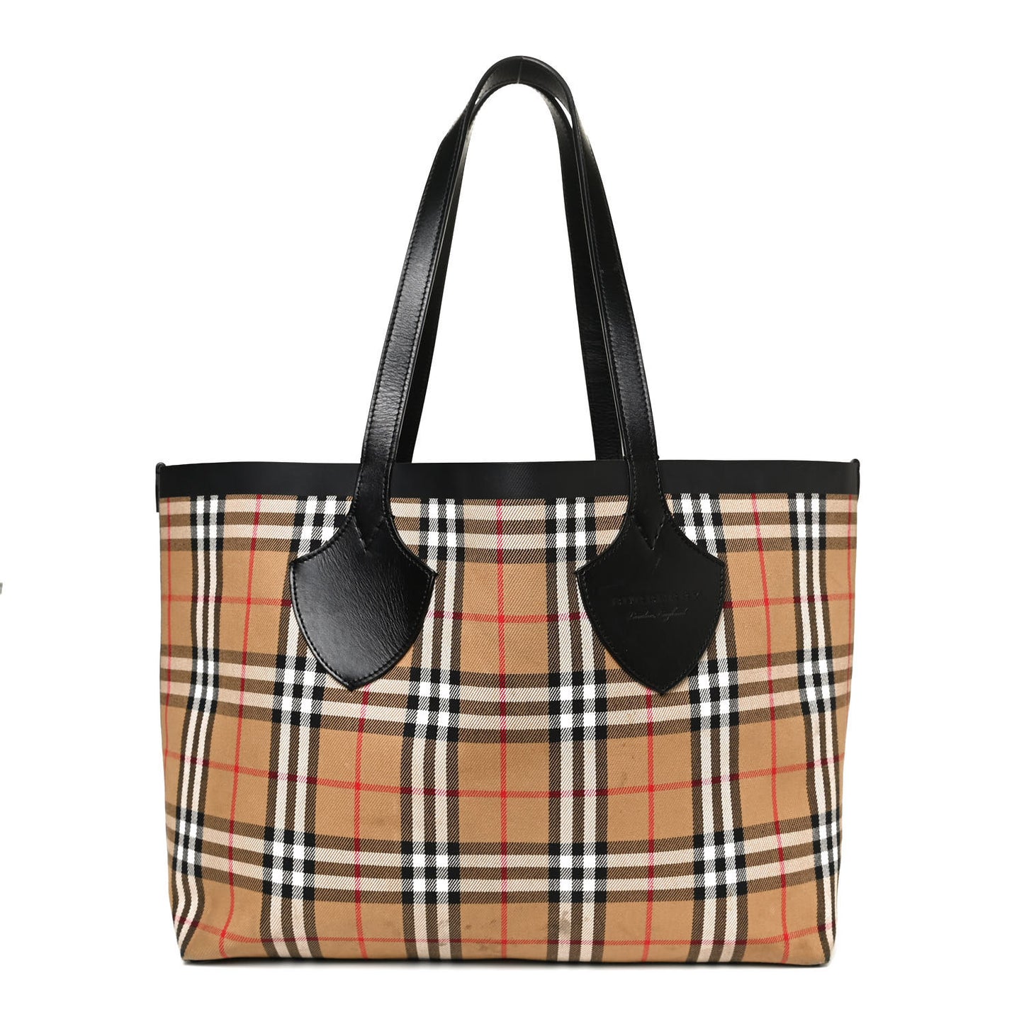 Vintage Check Medium The Giant Reversible Tote Antique Yellow Bright Red