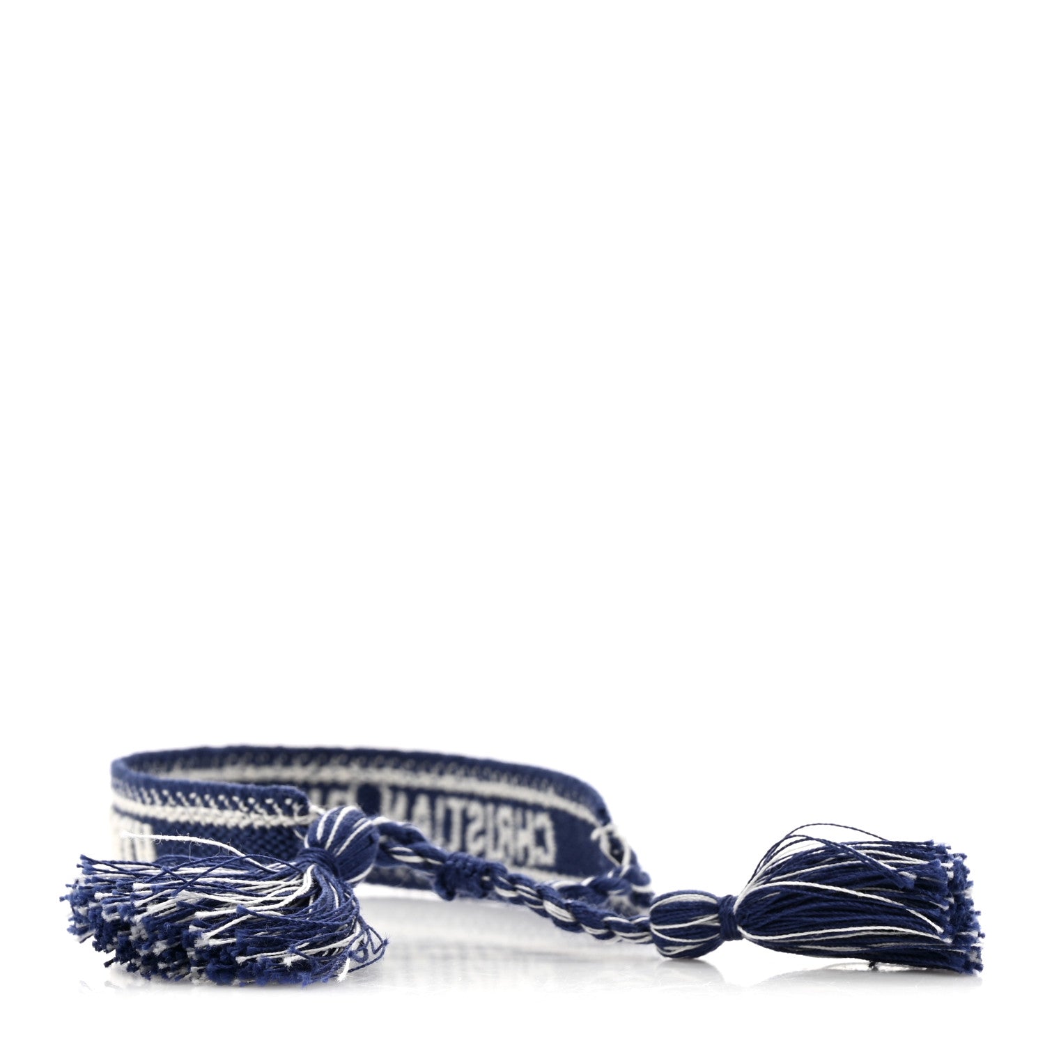 Christian Dior Woven Cotton Saint Barth Friendship Bracelet Navy 3 of 3