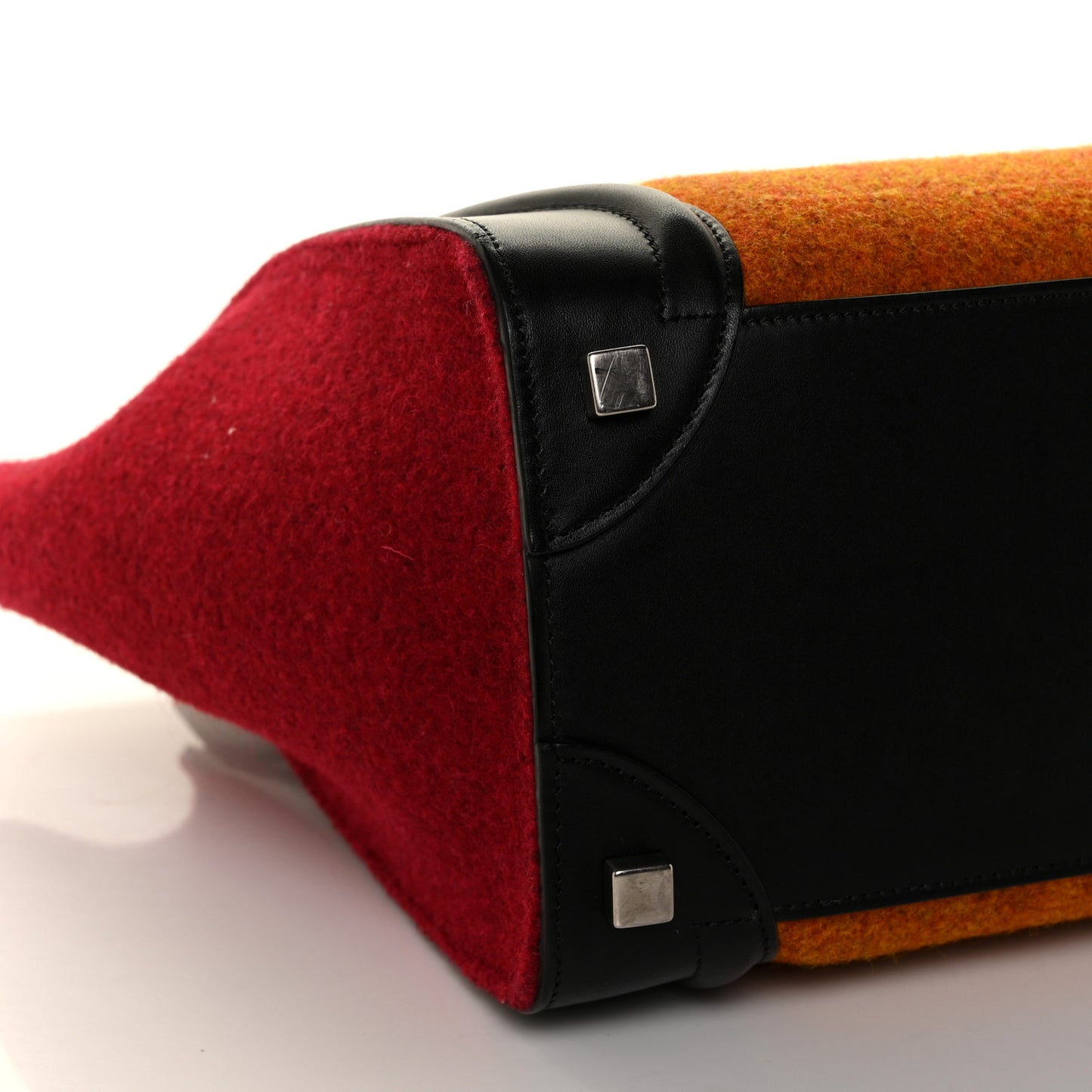 Felt Smooth Calfskin Micro Tri-Color Luggage Orange