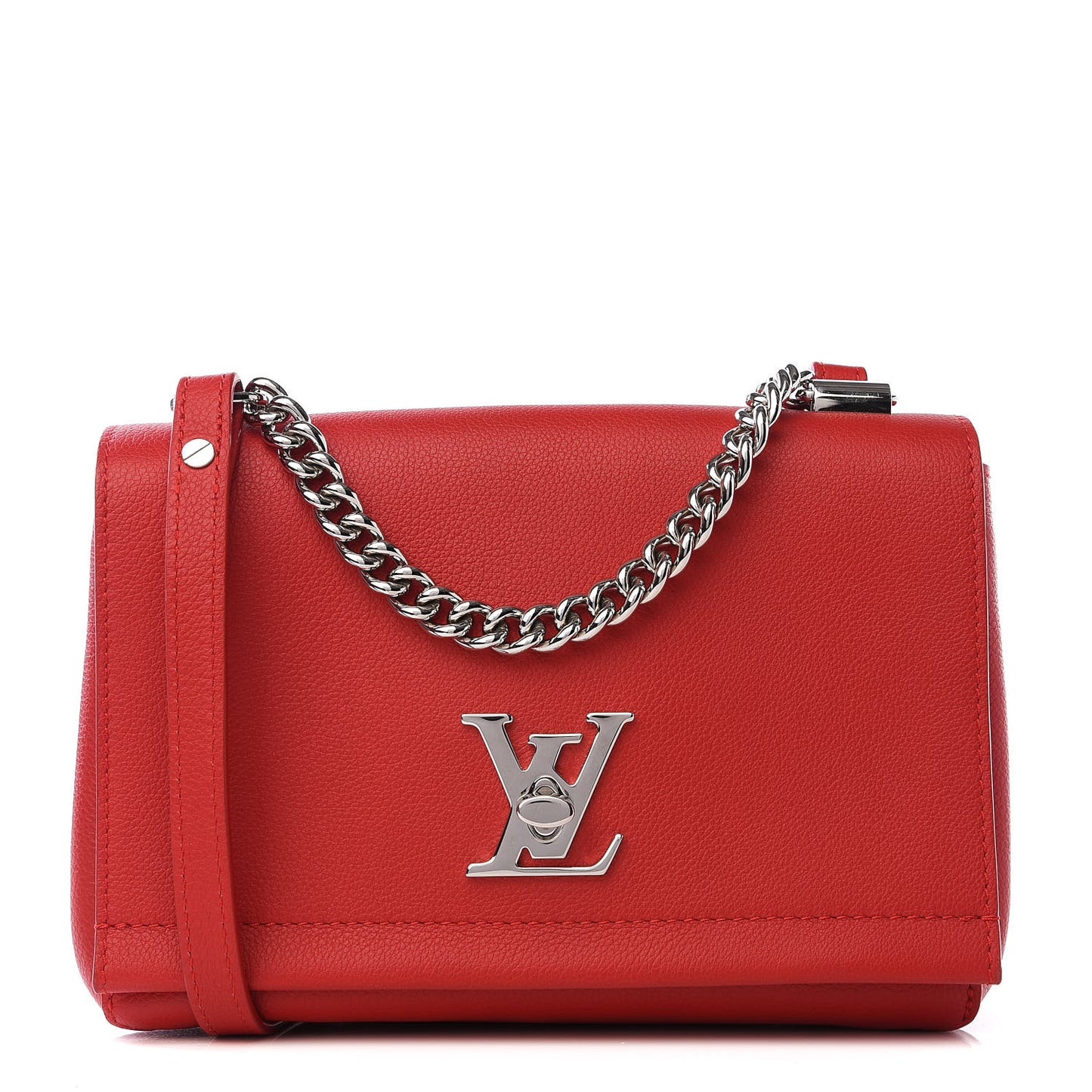 Calfskin Lockme II Chain Bag BB Rubis
