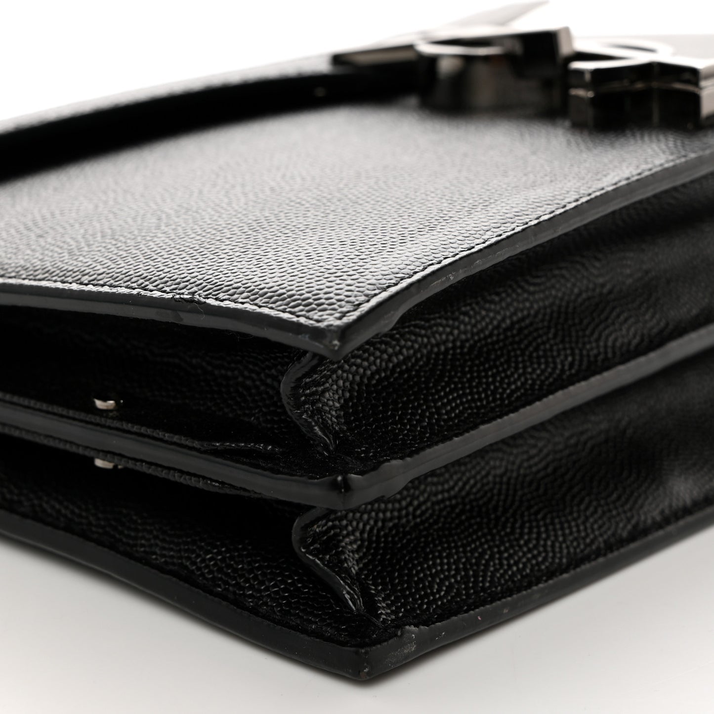 Grain De Poudre Monogram Cassandra Clasp Bag Black