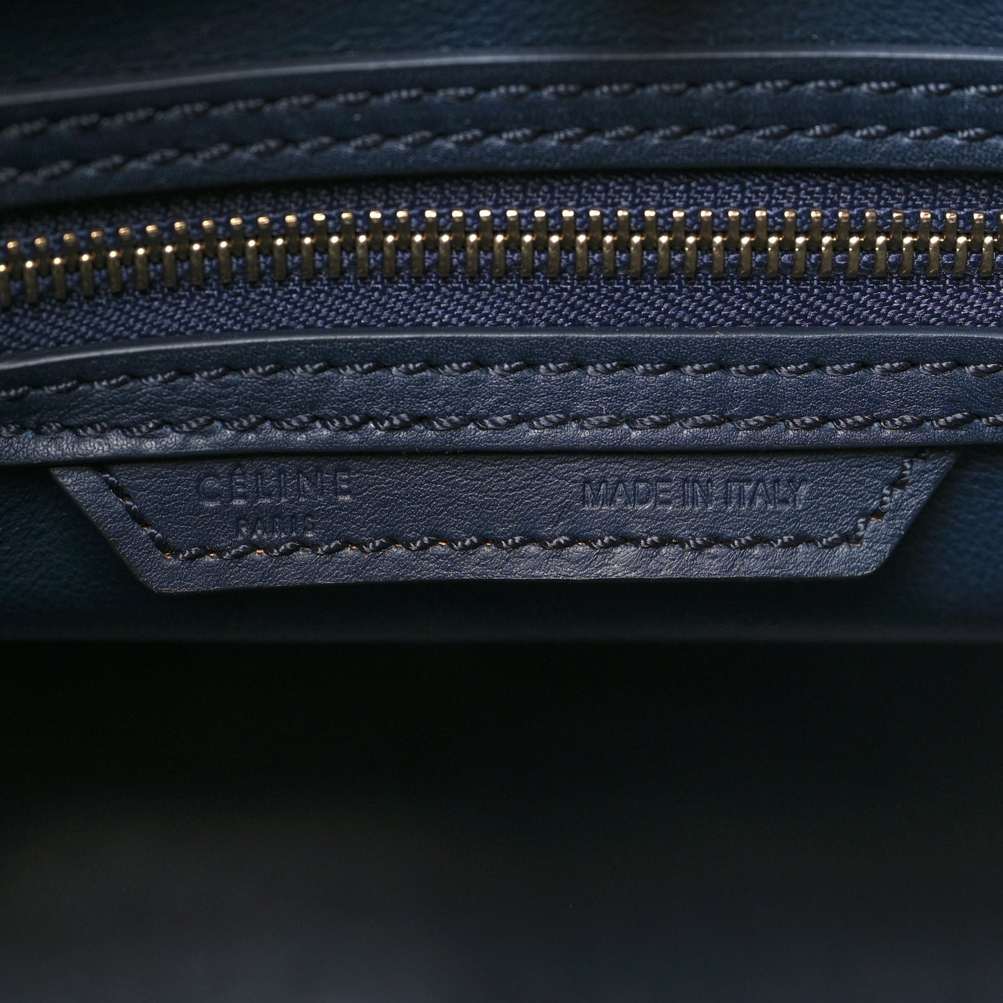 Smooth Calfskin Mini Luggage Navy Blue