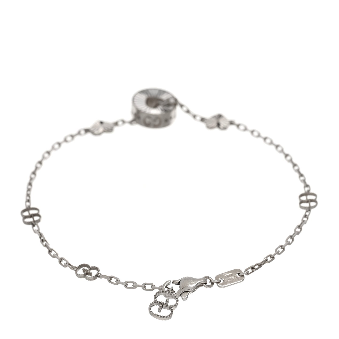 18K White Gold Icon Heart Bracelet