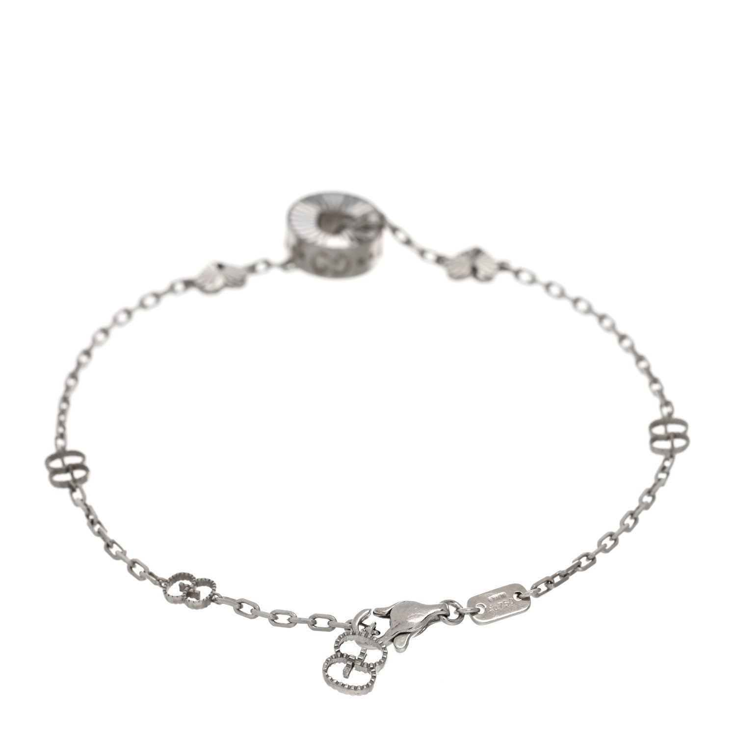 Gucci 18K White Gold Icon Heart Bracelet 2 of 4