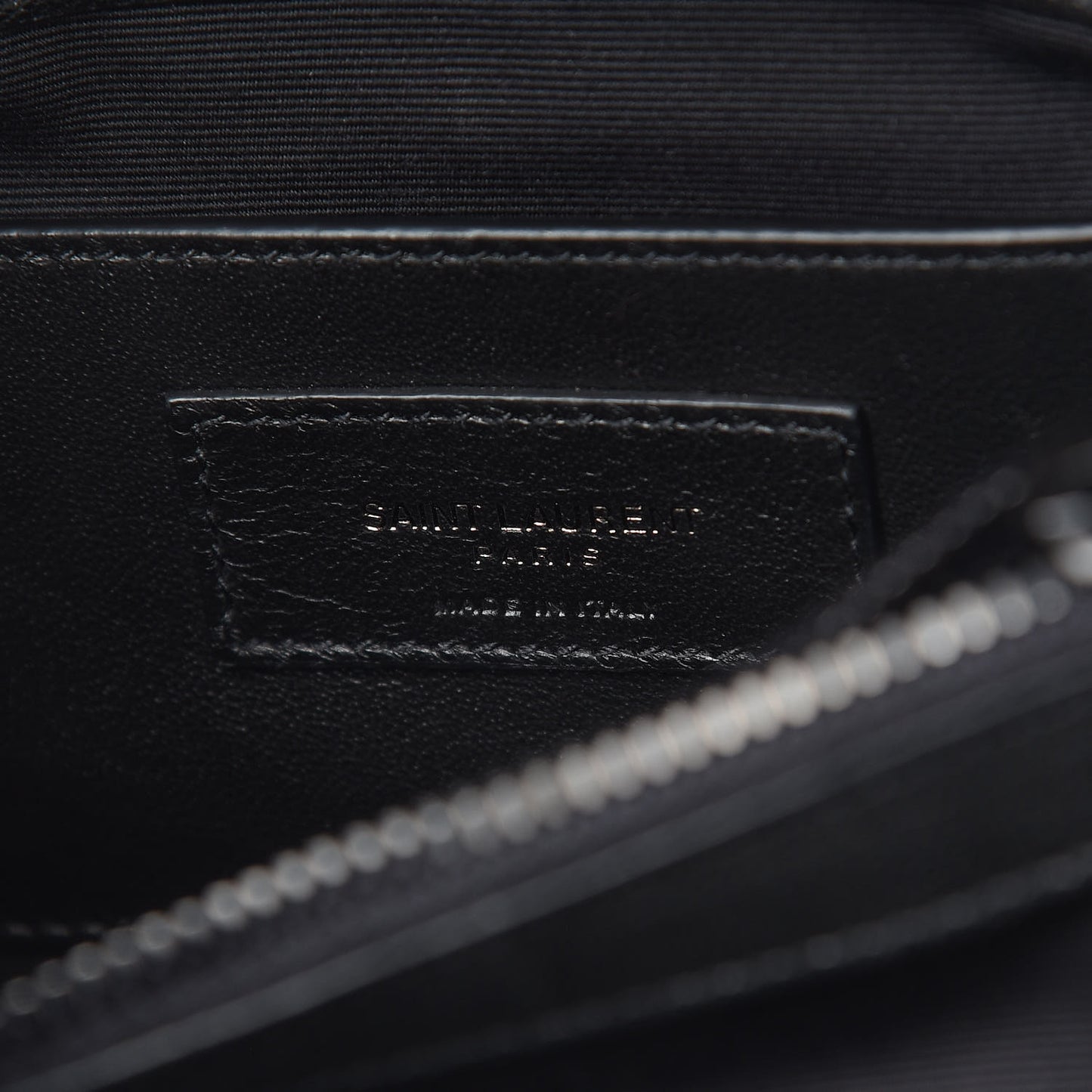 Sheepskin Matelasse Chevron Monogram Monochrome Medium College Bag Black