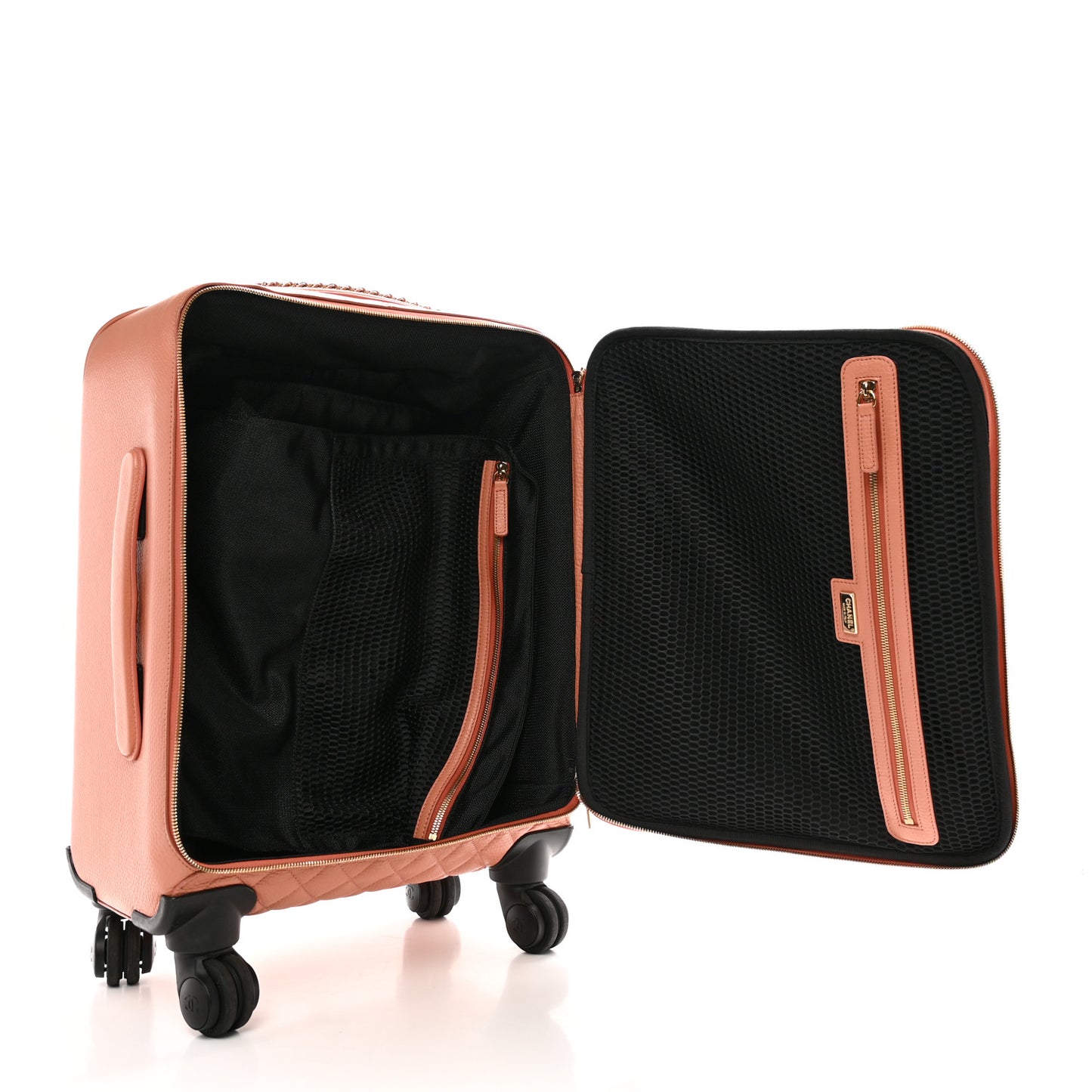 Calfskin Quilted Coco Case Trolley Pink