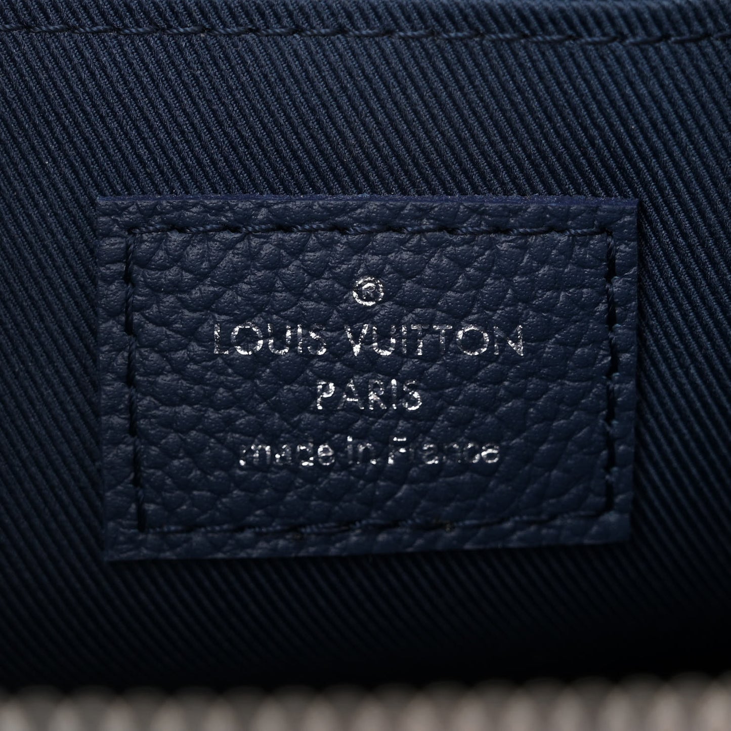 Monogram Ink Watercolor Phone Pouch Blue