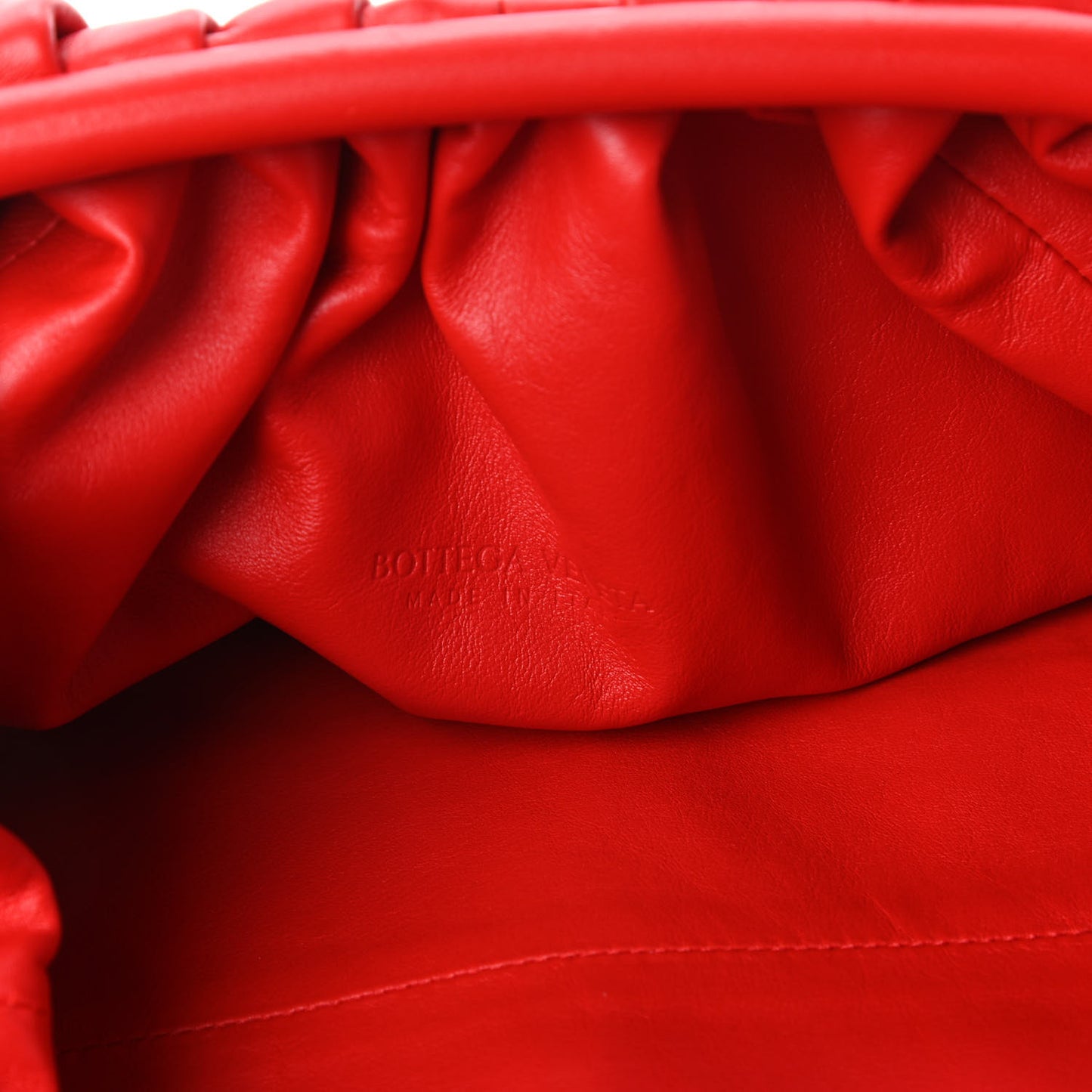 Smooth Butter Calf The Pouch Oversized Clutch Bright Red