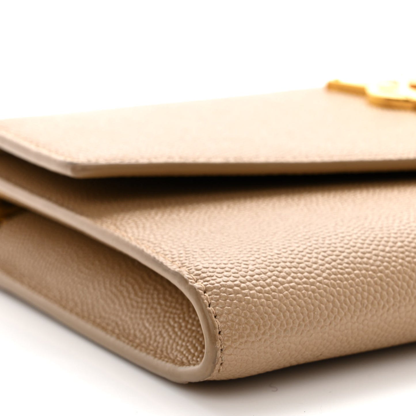Grain De Poudre Monogram Uptown Chain Wallet Dark Beige