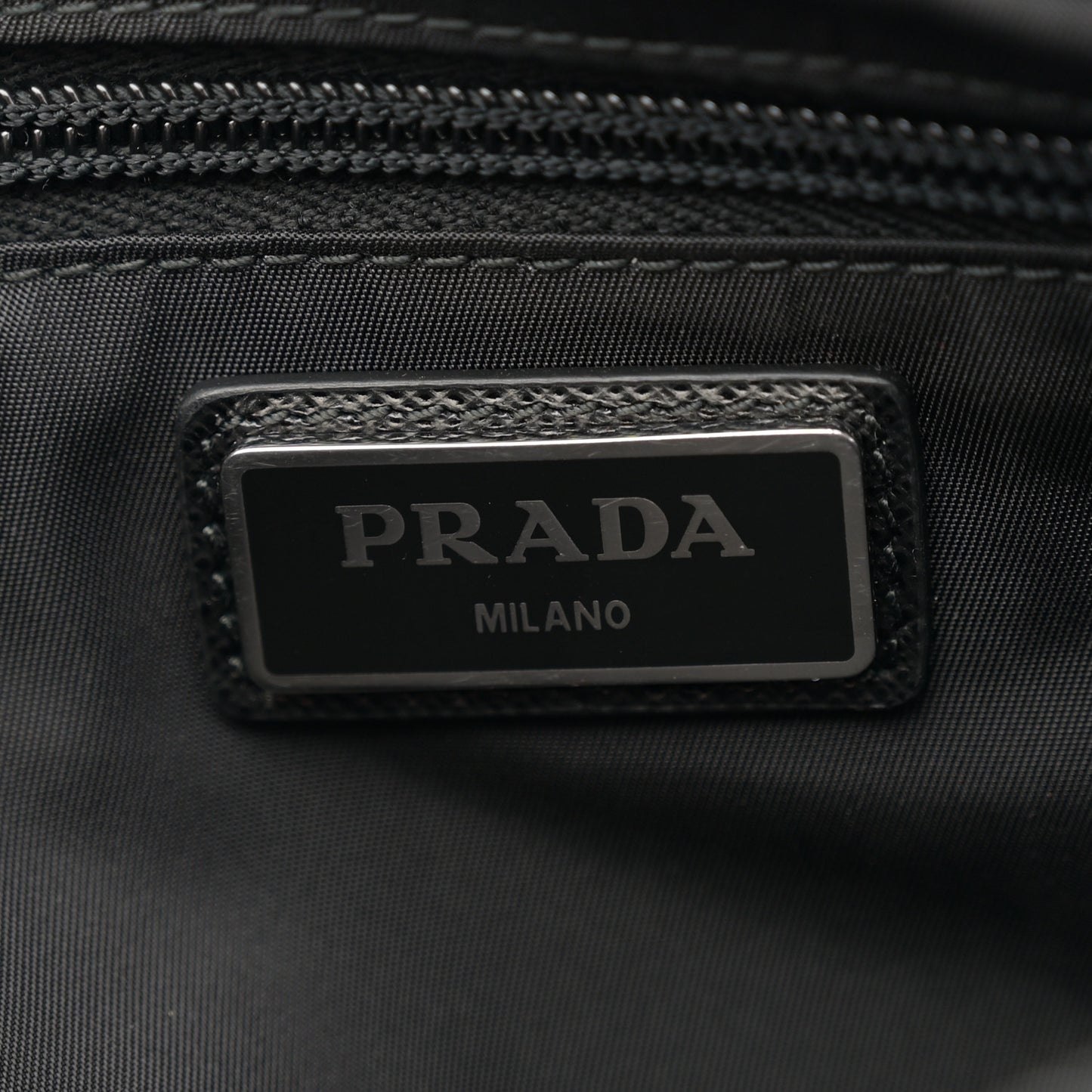 Re-Nylon Saffiano Belt Bag L Black