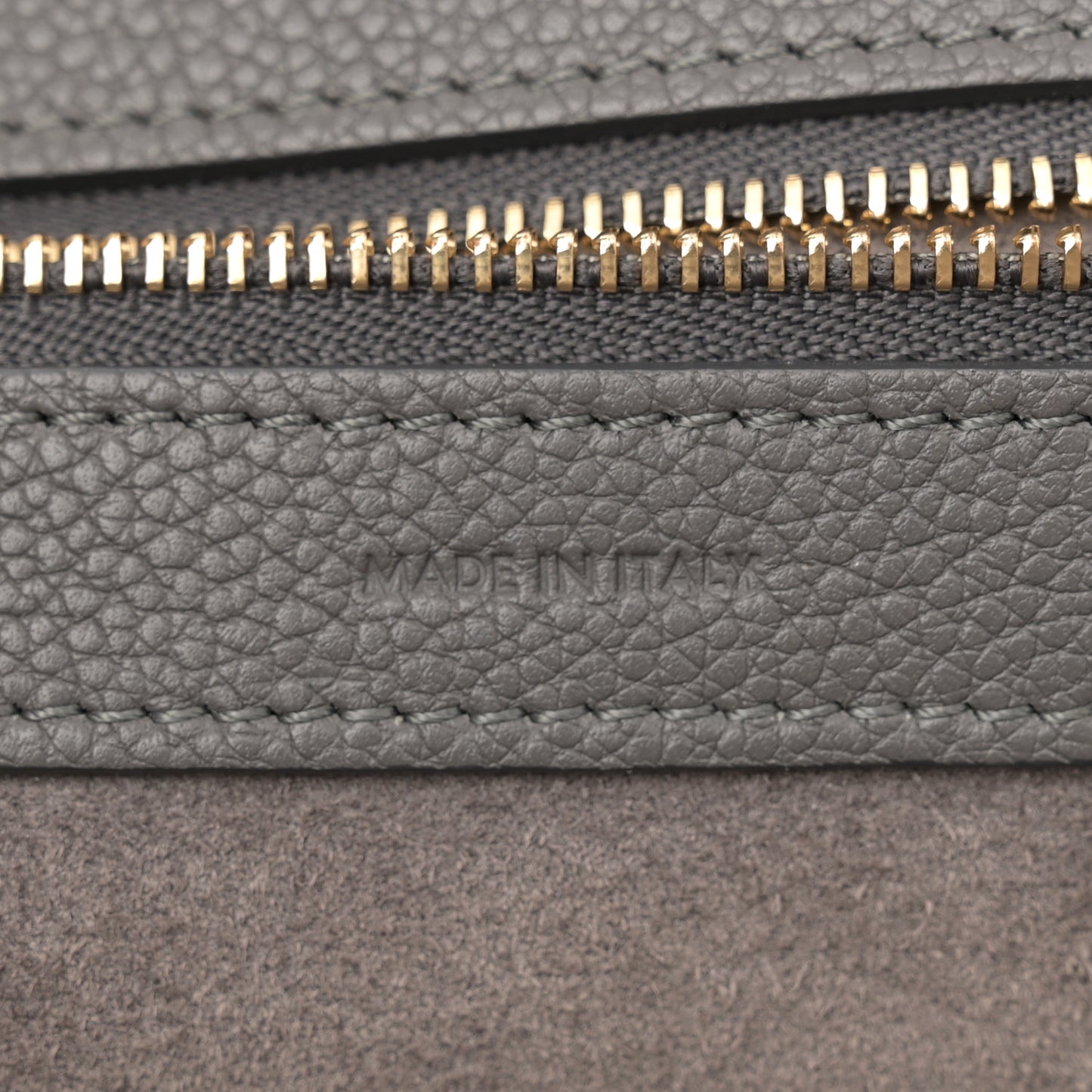 Soft Grained Calfskin Small Belt Cabas Phantom Medium Grey