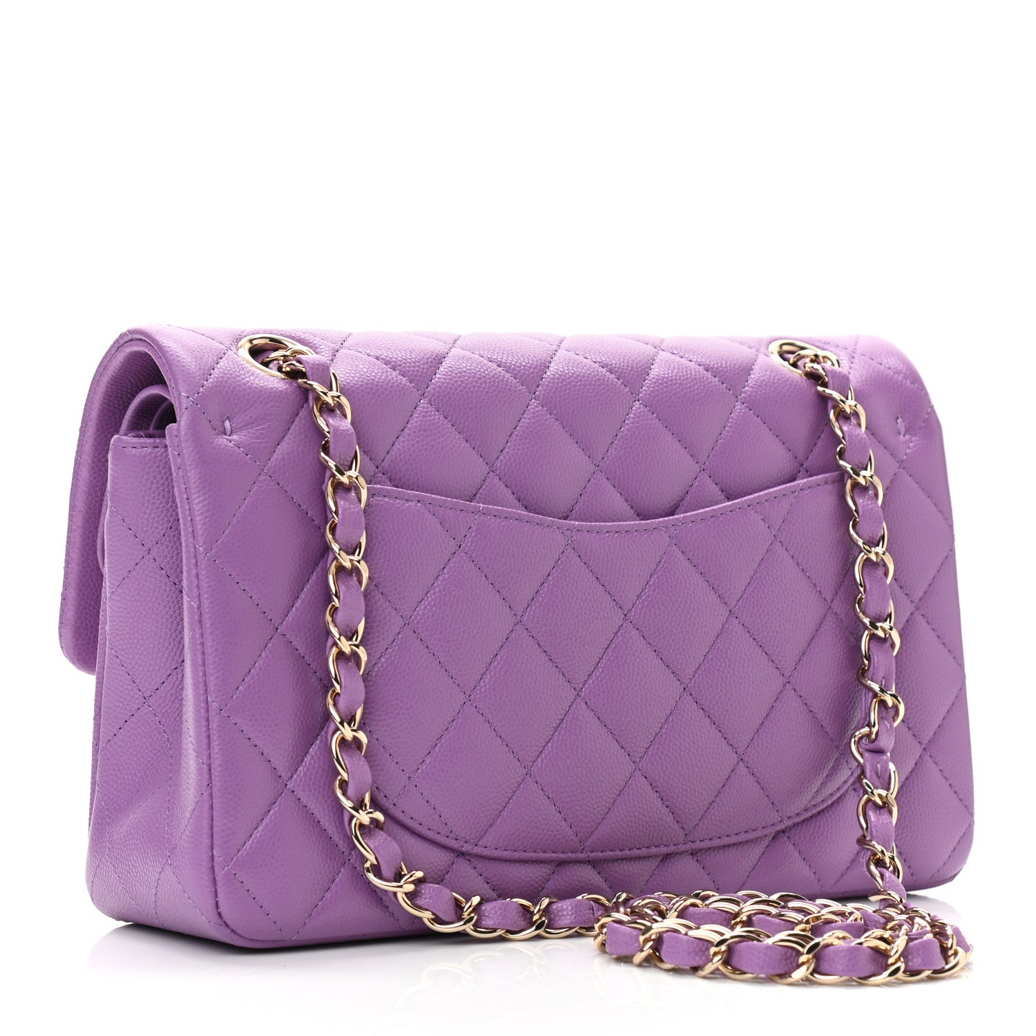 Chanel Caviar Quilted Small Double Flap Purple 3 of 9