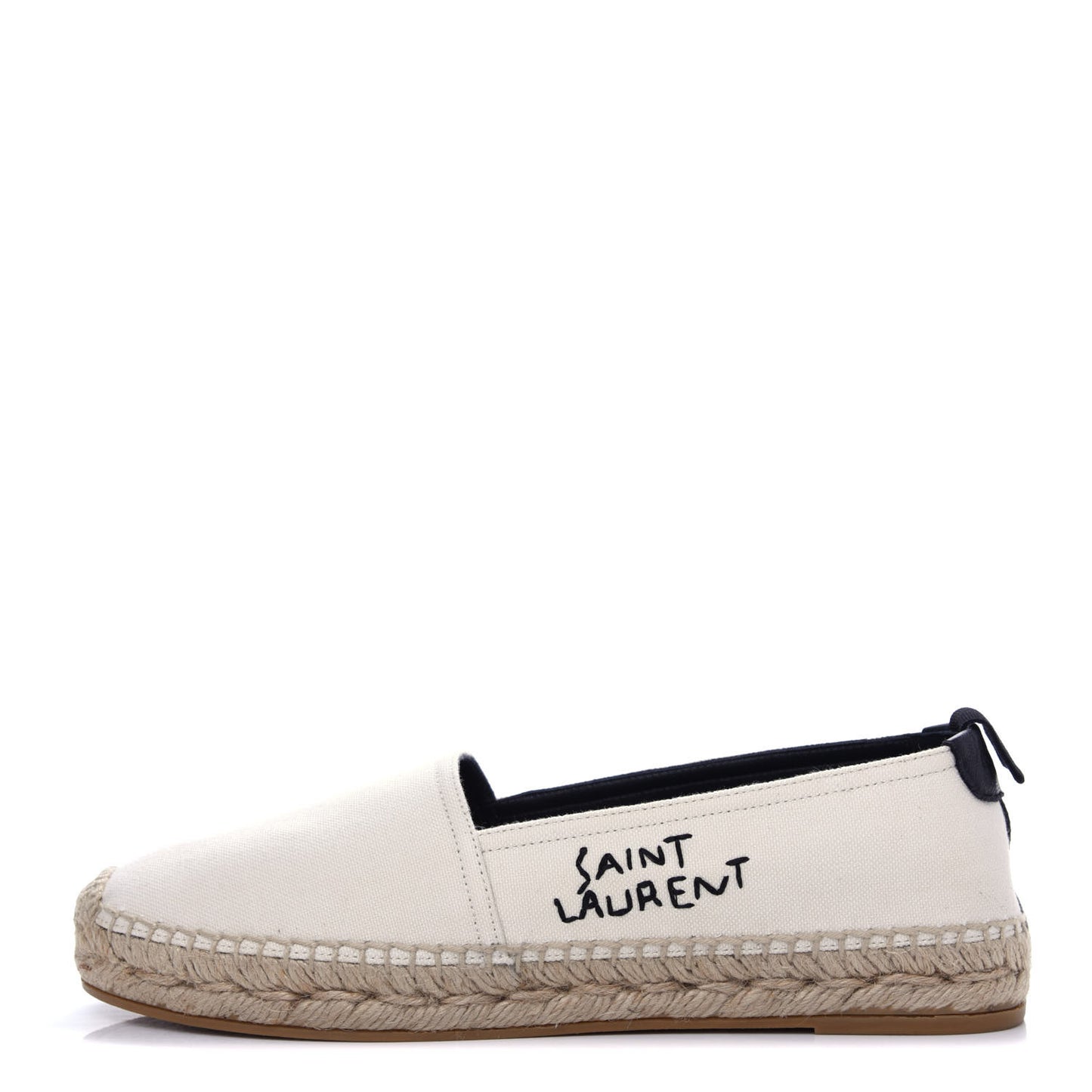 Canvas Nappa Elba Light Logo Embroidered Espadrilles 36.5 Panna