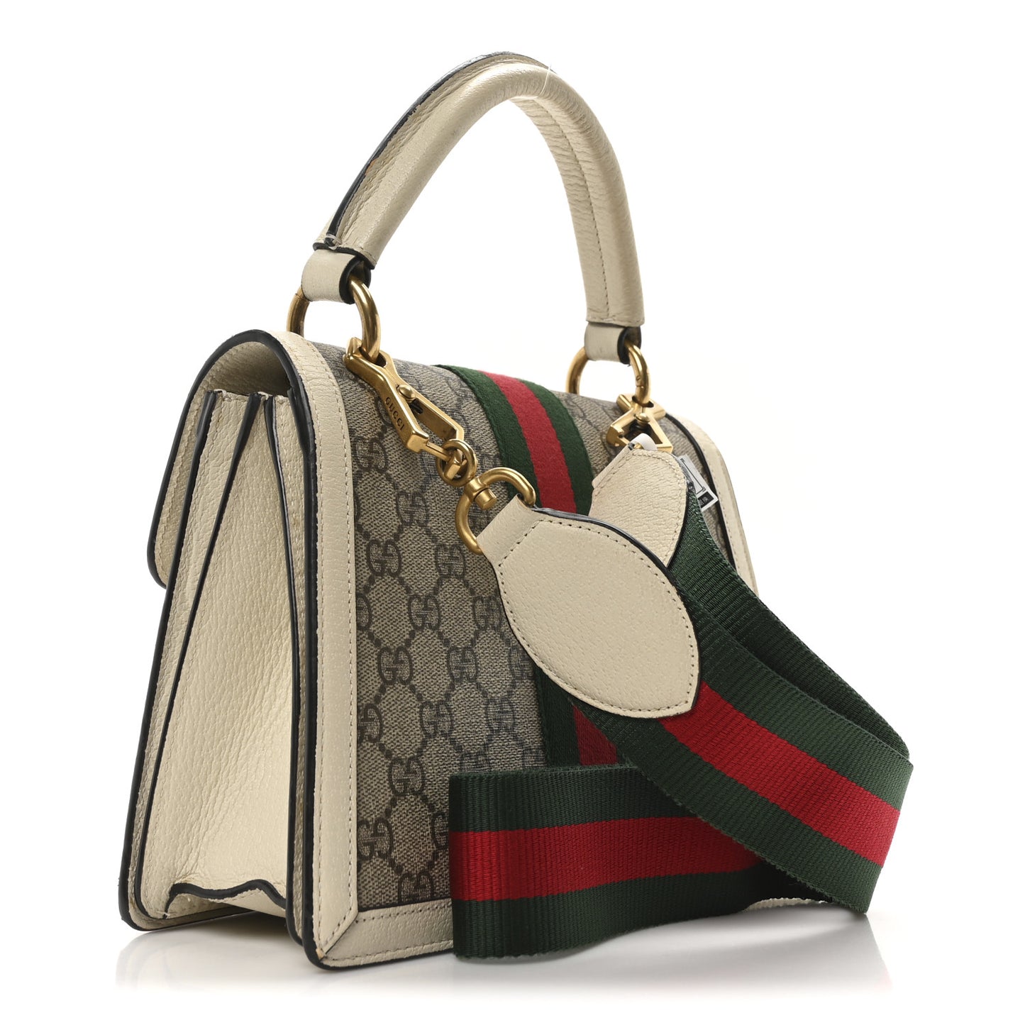 GG Supreme Monogram Small Queen Margaret Top Handle Bag White