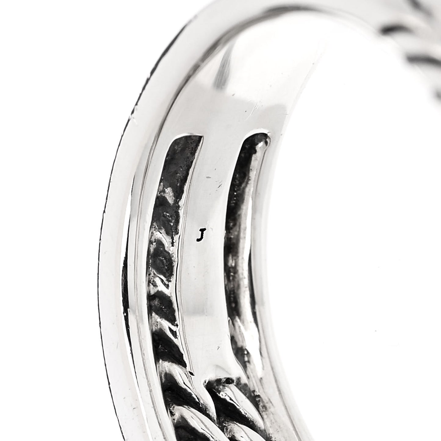 Sterling Silver 18K Yellow Gold 6mm X Crossover Ring 49 5