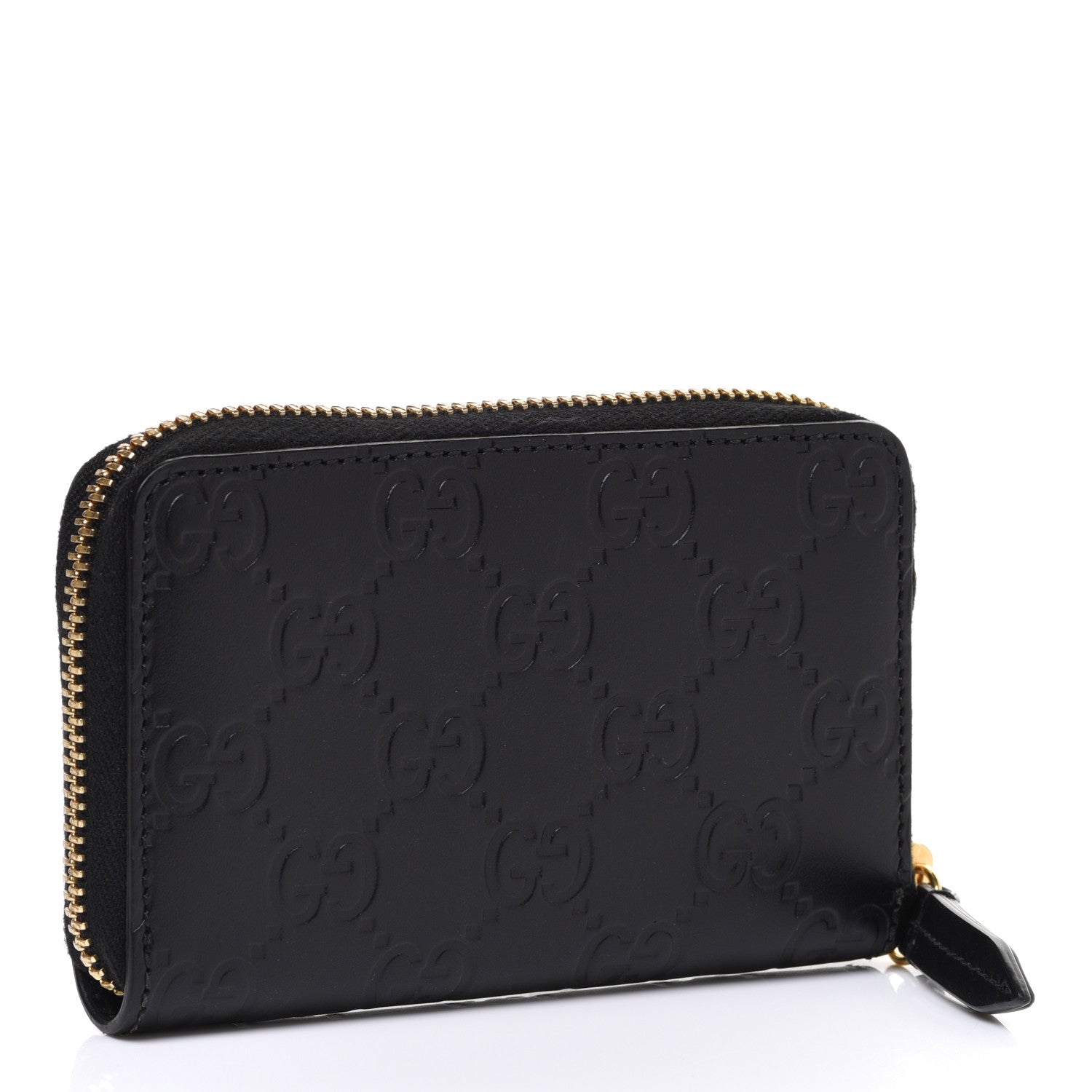 Gucci Guccissima Zip Around Card Case Black 3 of 7