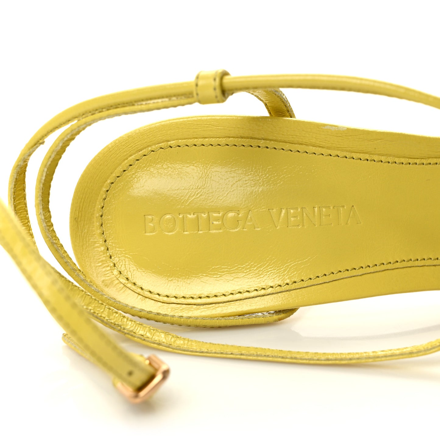 Lambskin Stretch Multi Strap 90mm Sandals 38 Pear