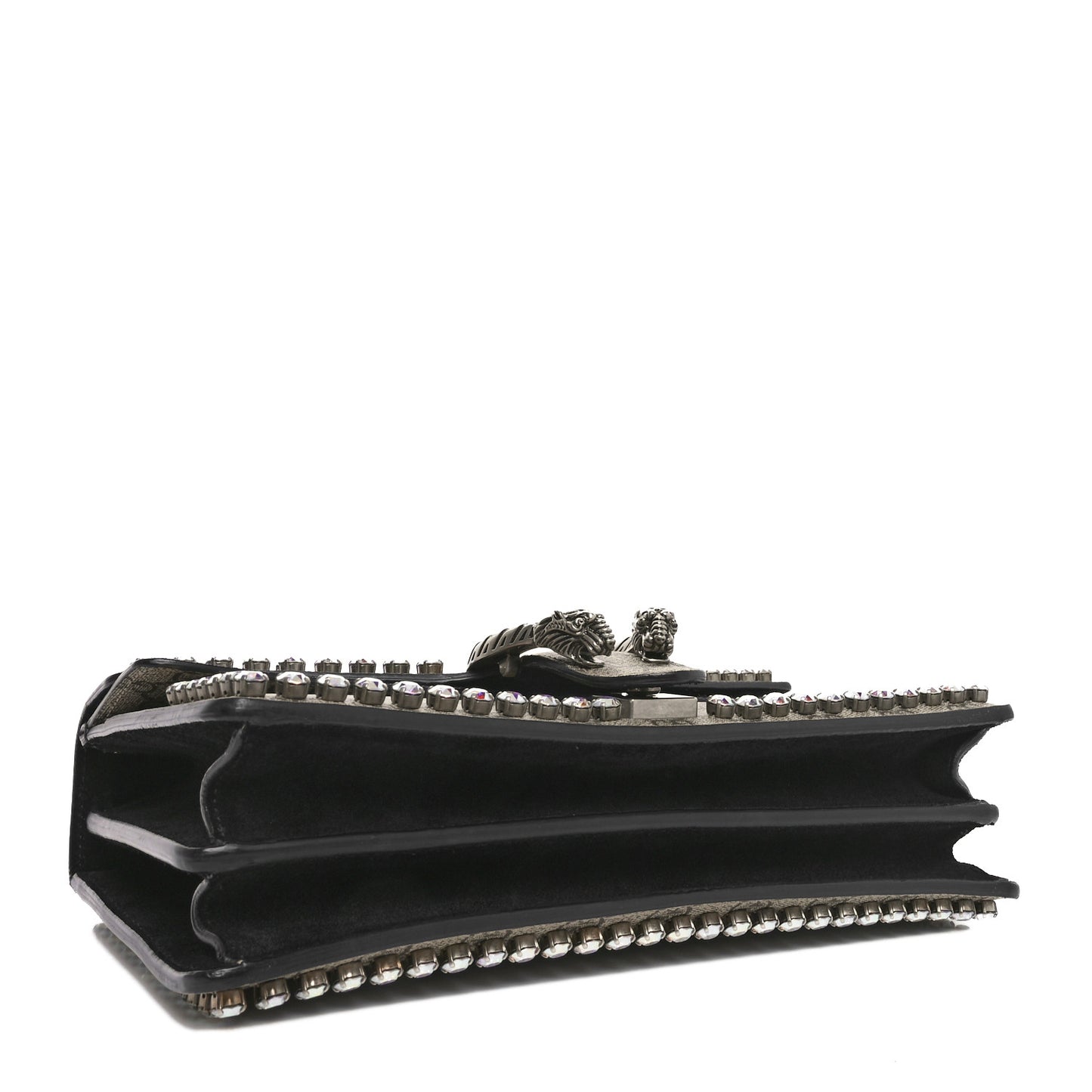 GG Supreme Monogram Crystal Small Dionysus Shoulder Bag Black
